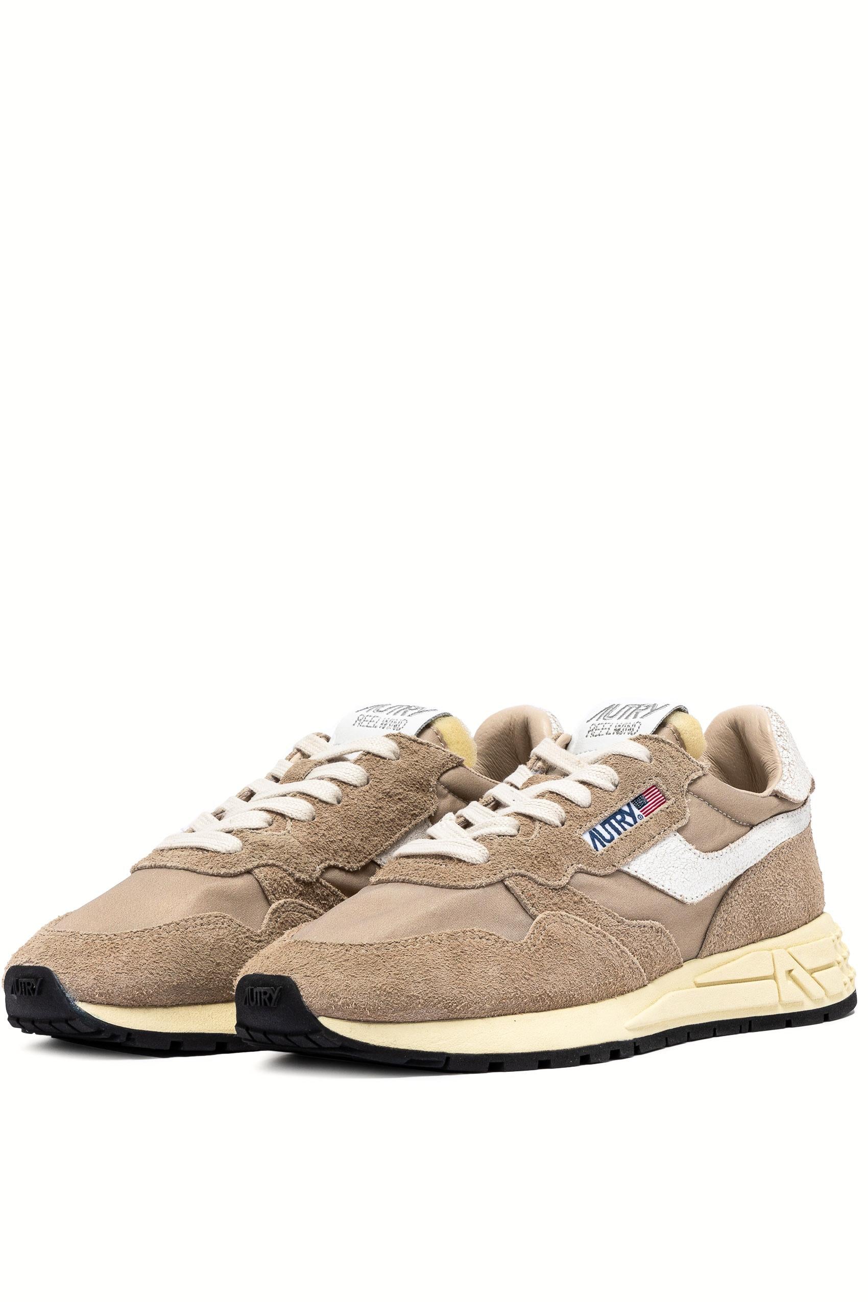 Autry Running Reelwind nocciola in nylon e camoscio WWLM-NC08 WH/WHT PEP 
