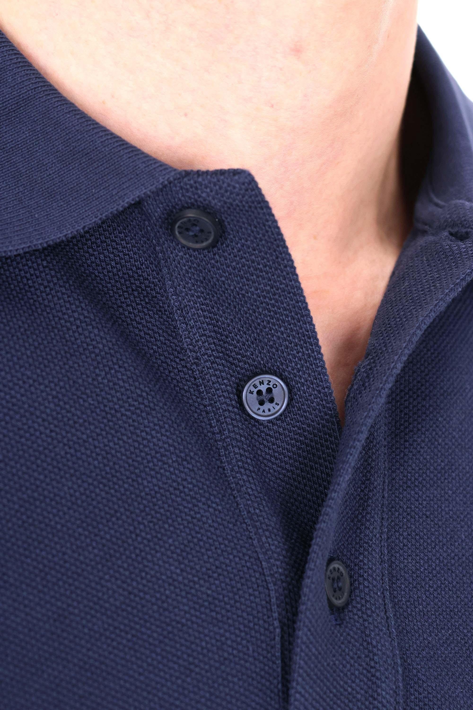 Kenzo Polo in piquet di cotone "boke flower" ricamato FF65PO1534PU/2 76 