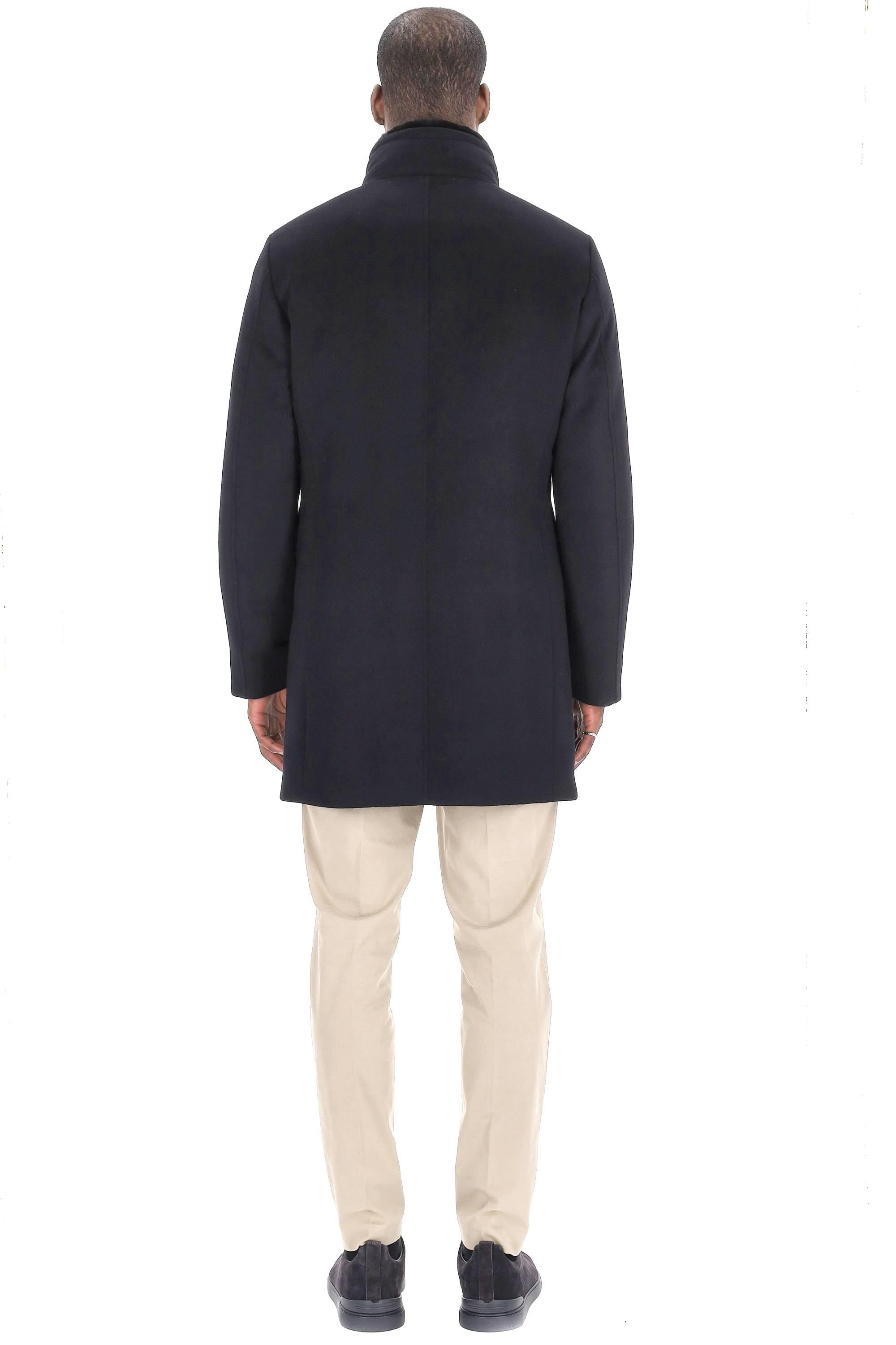 Moorer Cappotto lana-cashmere collo in pelliccia mod. Bond-fur-LE BOND FUR LE U0497 