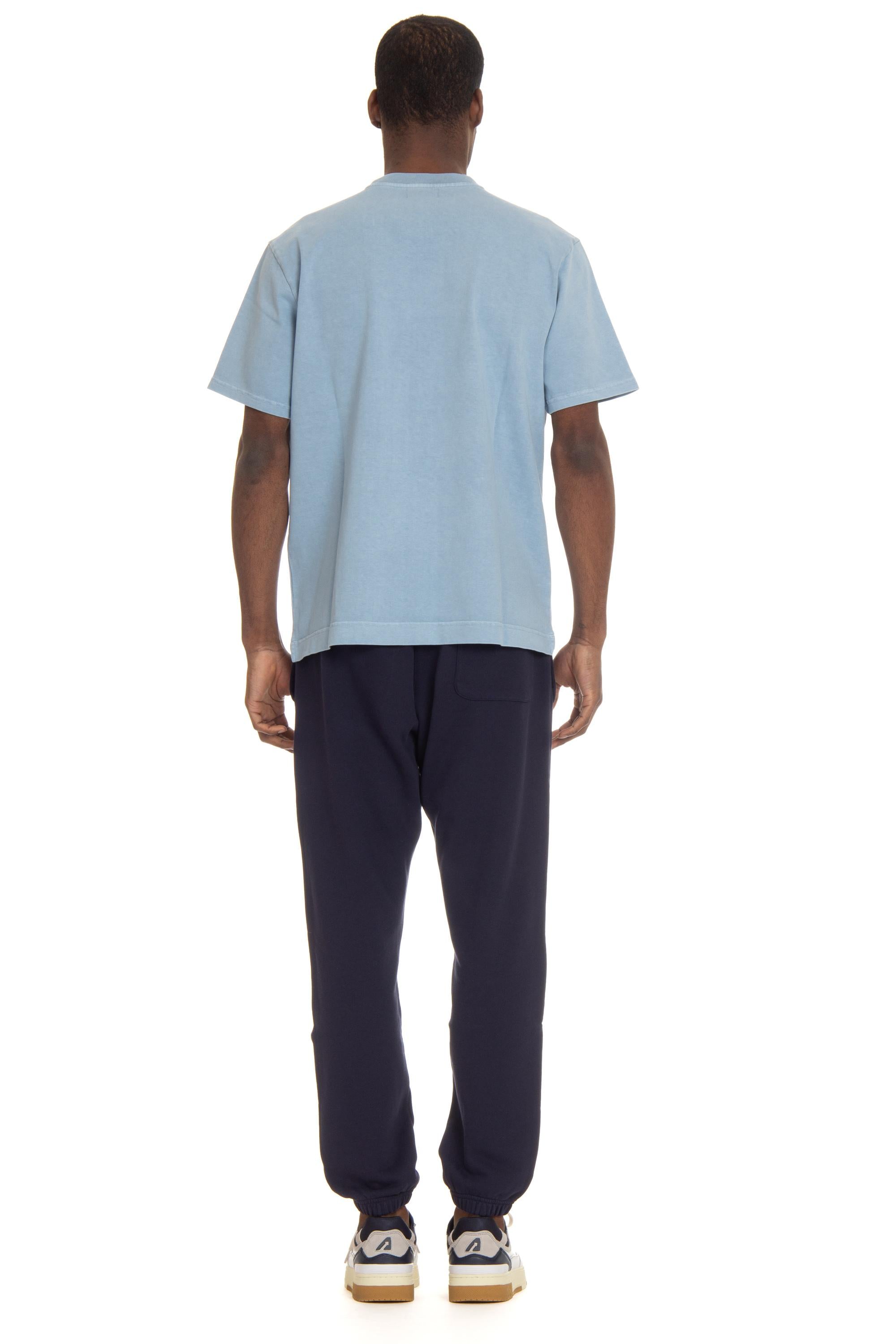 Autry T-shirt in cotone con logo centrale TSPM 578A BLUE 