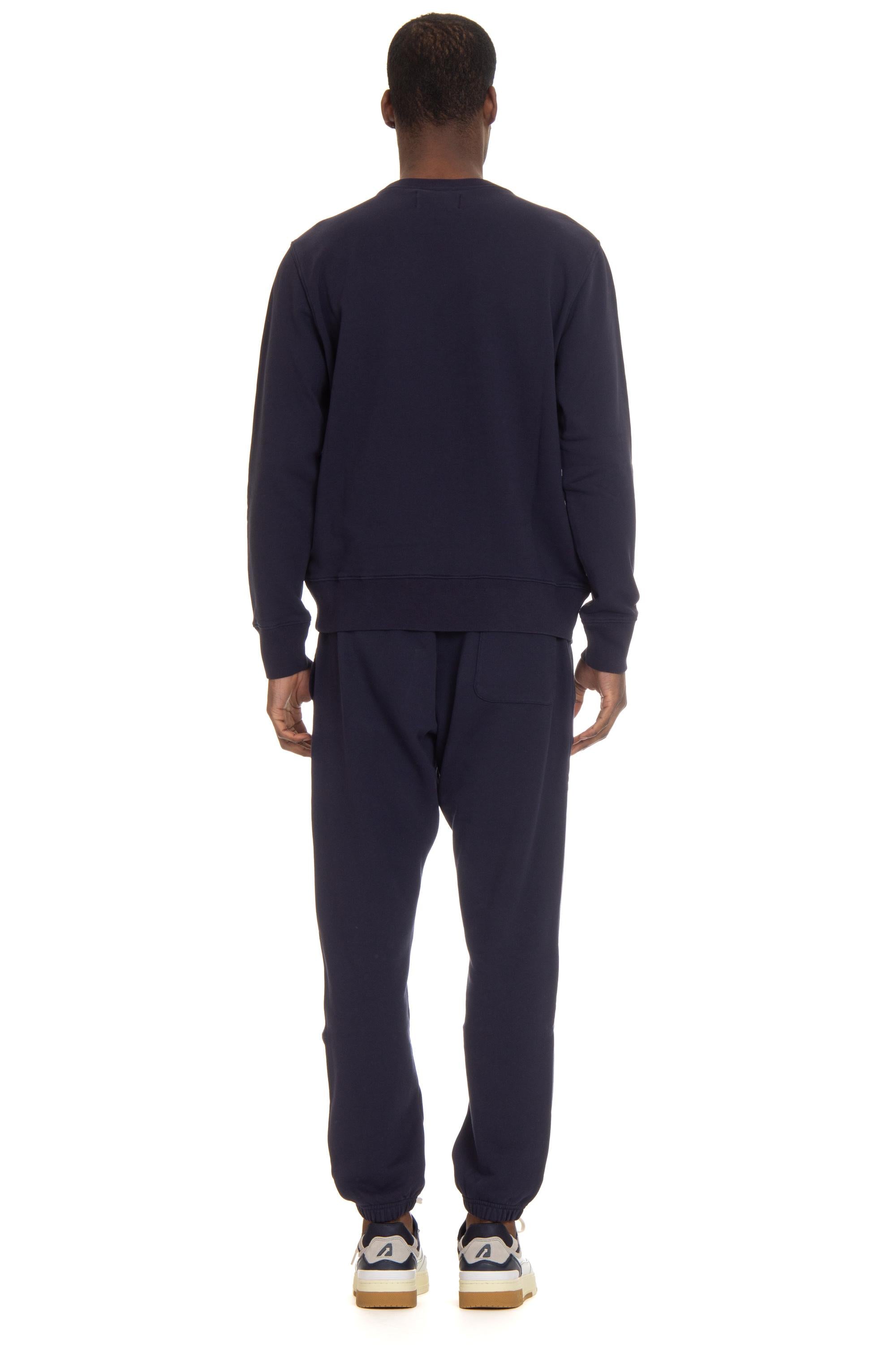 Felpa girocollo in cotone con logo SWPM 507B BLUE Autry 