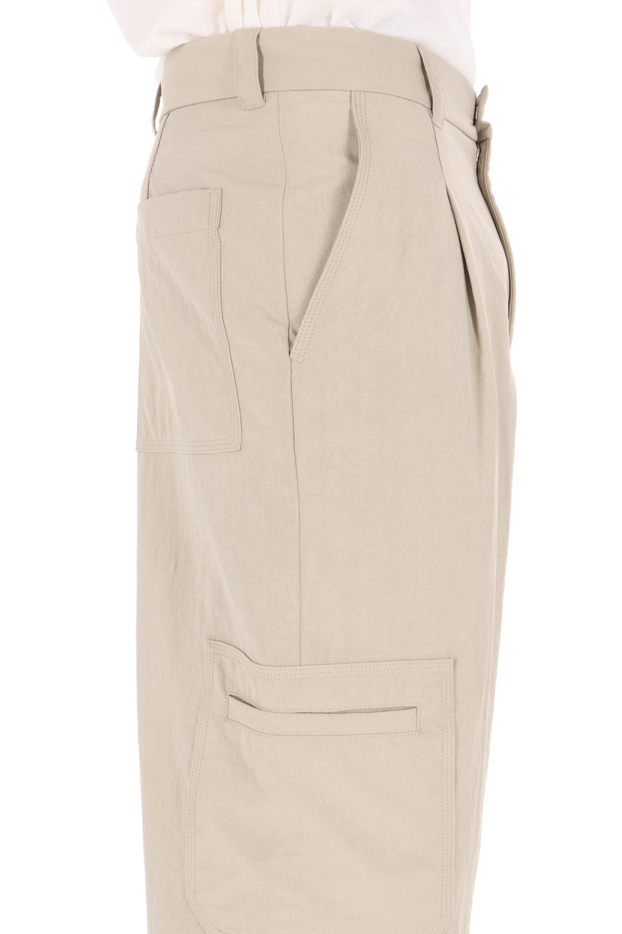 Maison Kitsuné Pantalone micro trama in cotone con orlo aggiustabile QM01106WW9082 TEA LEAF 