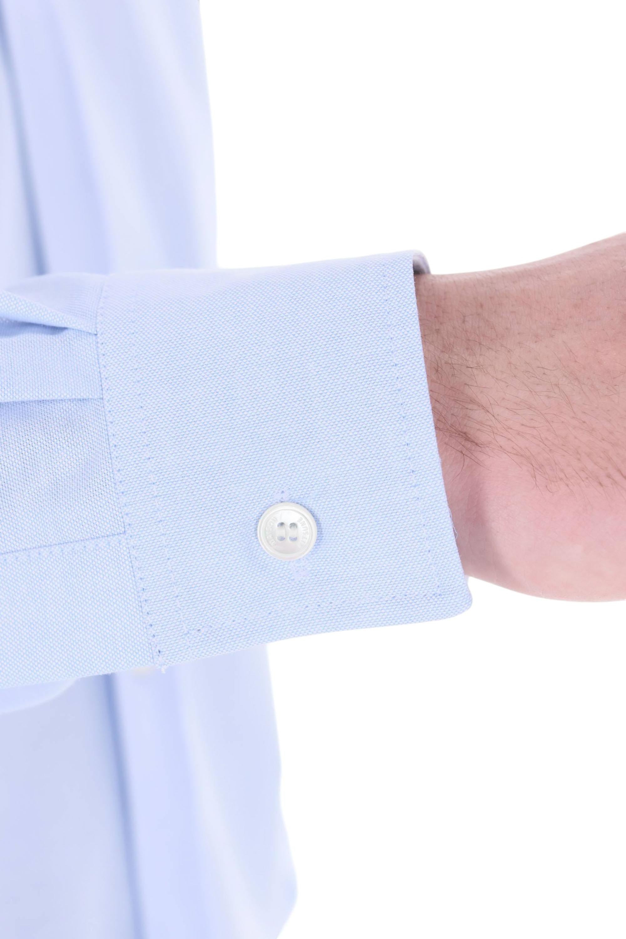 Maison Kitsuné Camicia in oxford di cotone "red fox" QM00425WC5081 PURE BLUE 