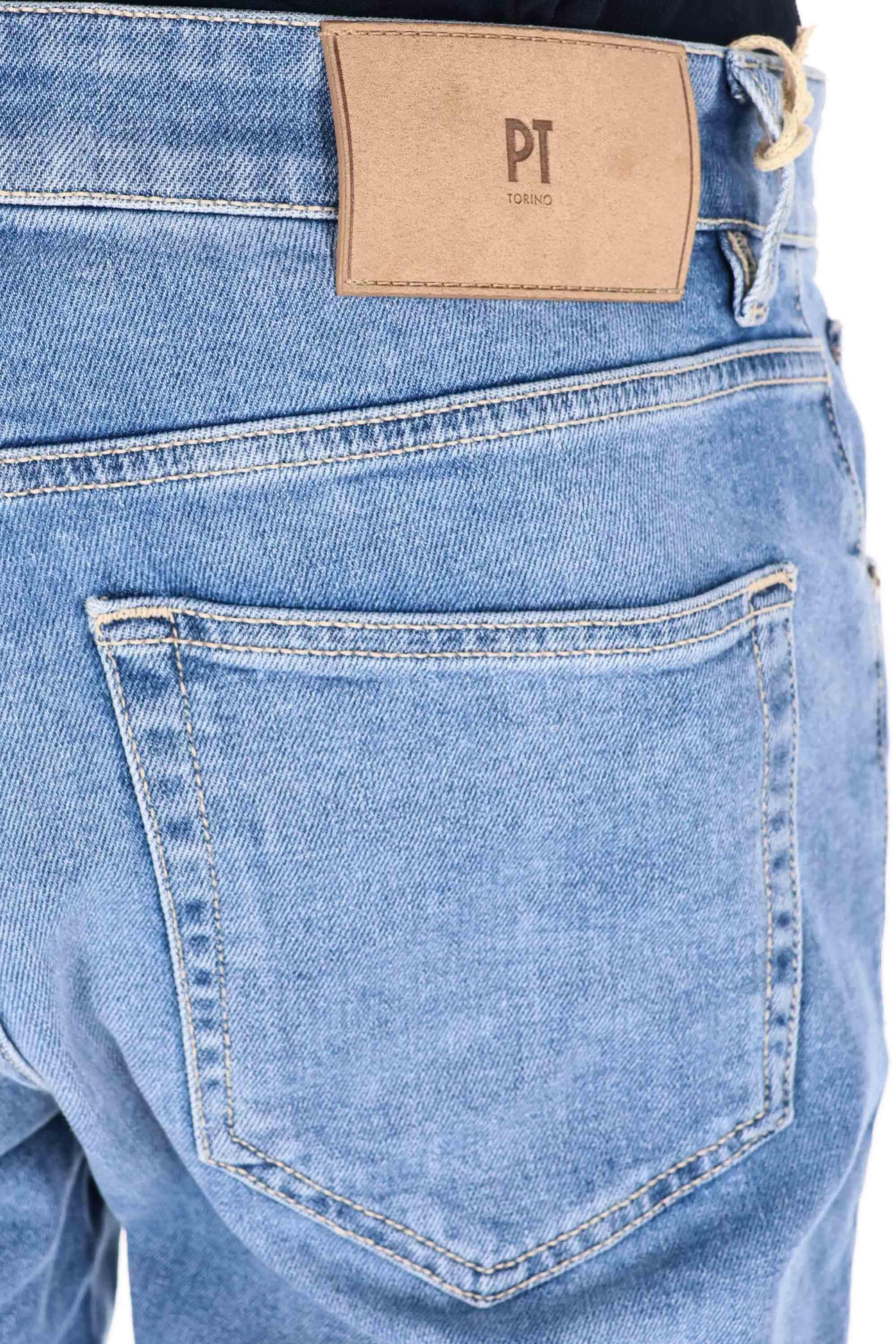 PT Denim Jeans tapered Reggae in cotone comfort etichetta camoscio C5TP05B0 SH0250 ML37 