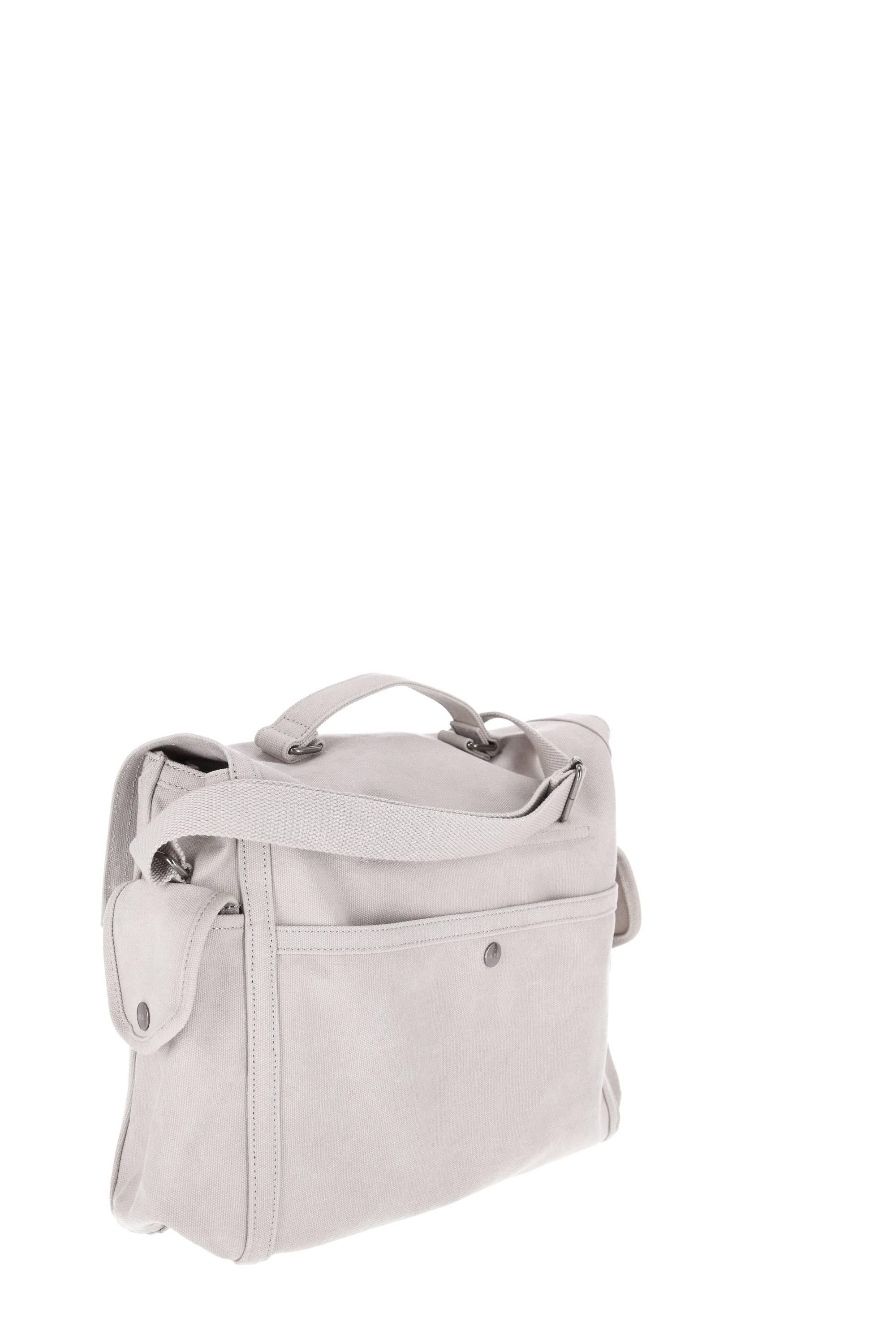 A.P.C. Borsa messenger in canvas di cotone COHOK-H61930 LAB-GRIS CLAIR 