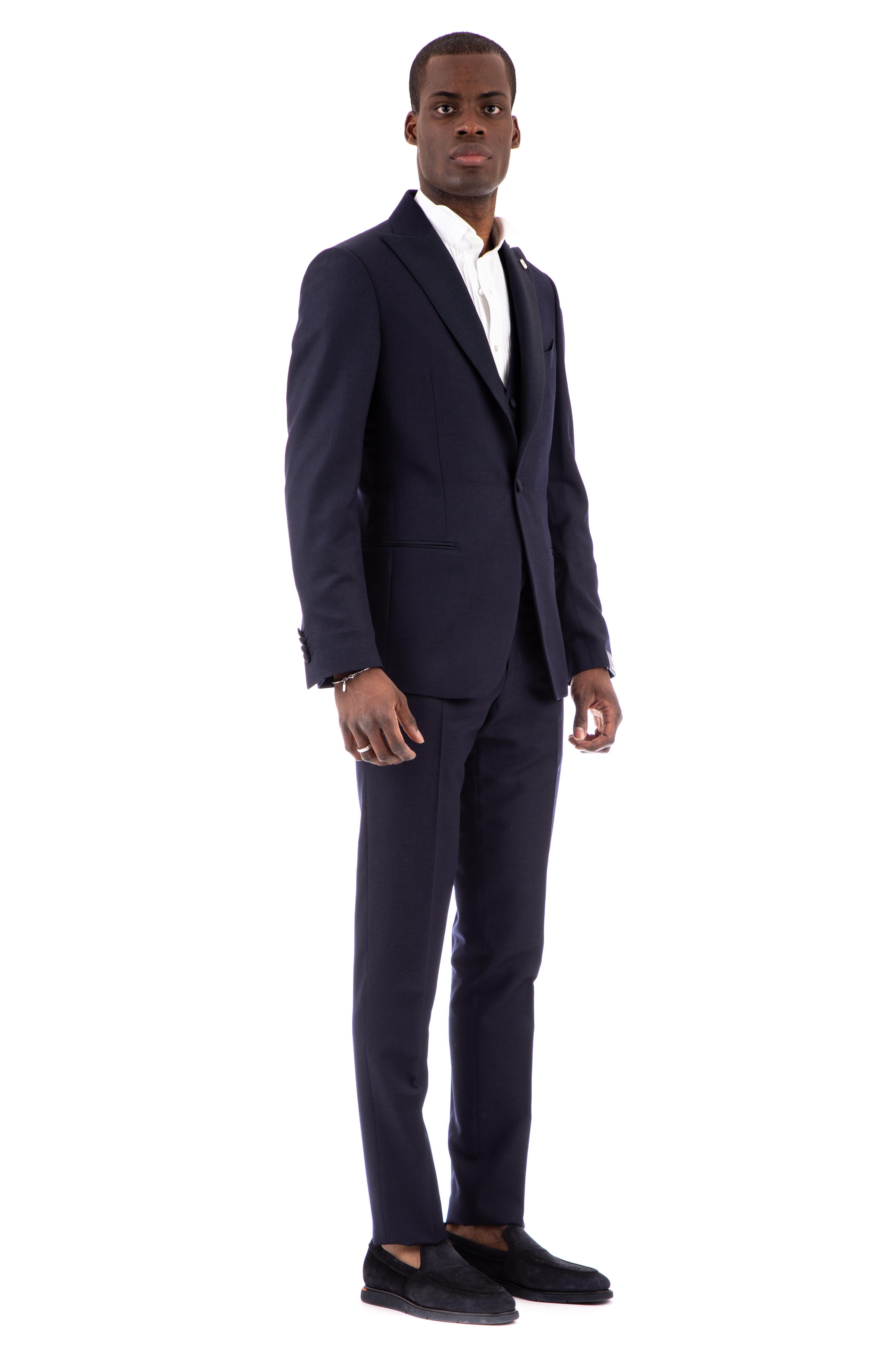 Abito smoking con gilet EM7746E4 EME58313 842 Lardini 