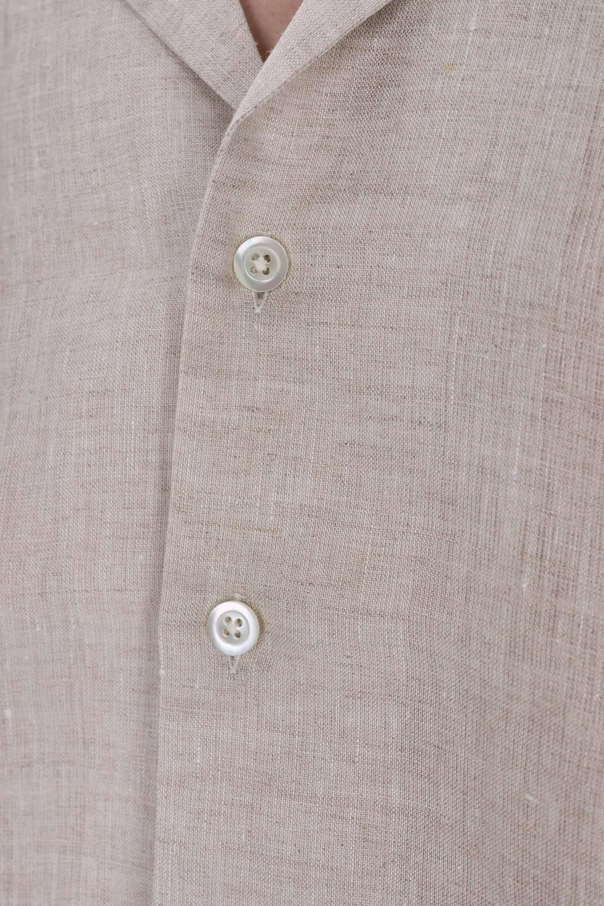 Camicia in puro lino collo bowling 6SBW050RTY 01CB 0015 PT Torino 
