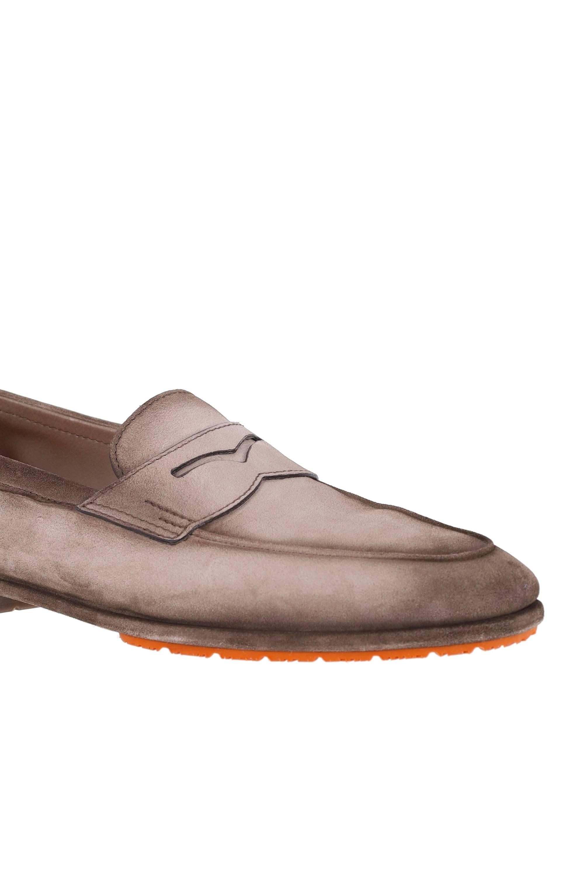 Santoni Mocassino Driver penny in camoscio Seta mod. Carlo MCNC19298SI6SEAA/2 M72 