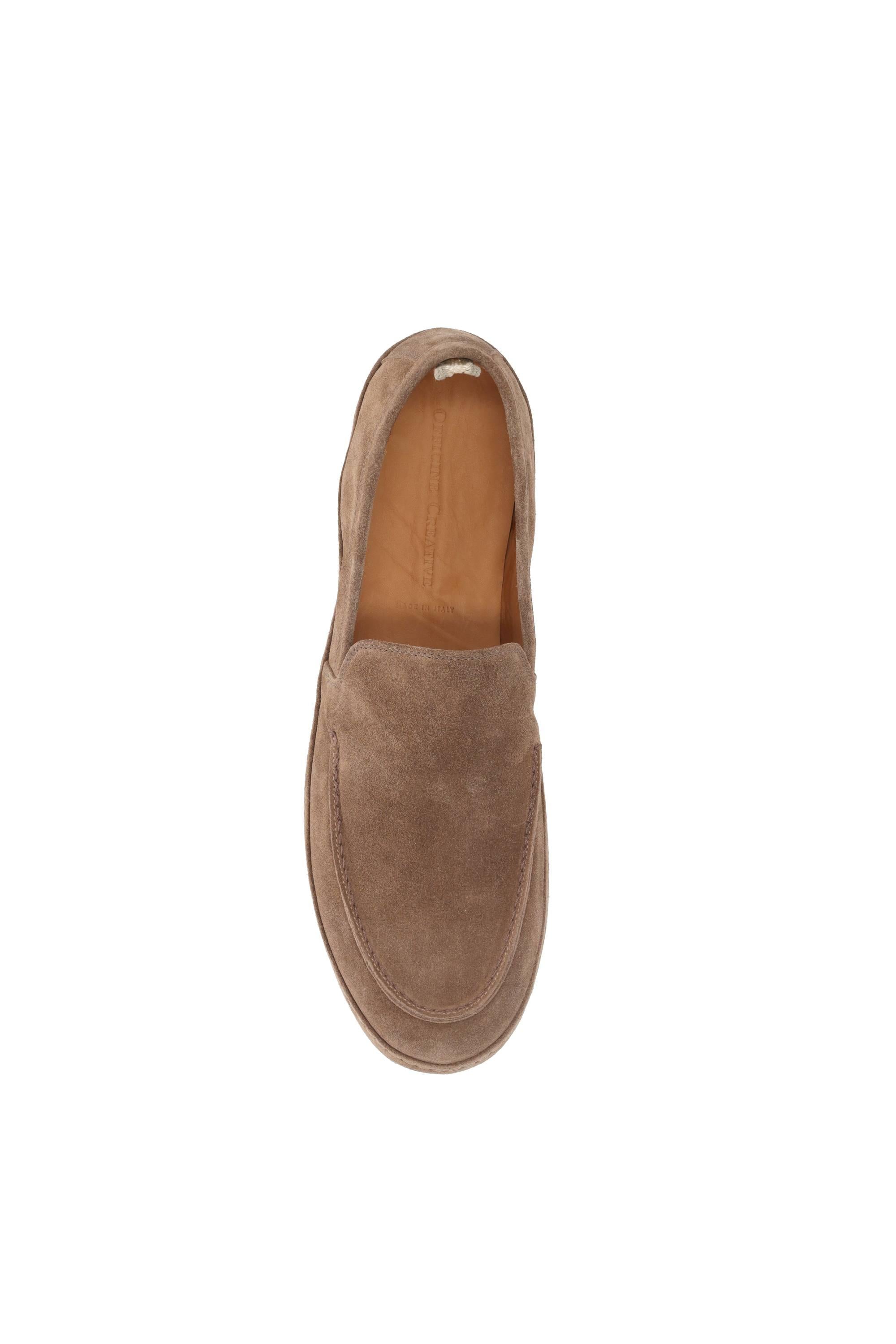 Officine Creative Mocassino in pelle scamosciata natural flex mod. Line 001 OCULINE001LIGC1E236 TUNDRA 