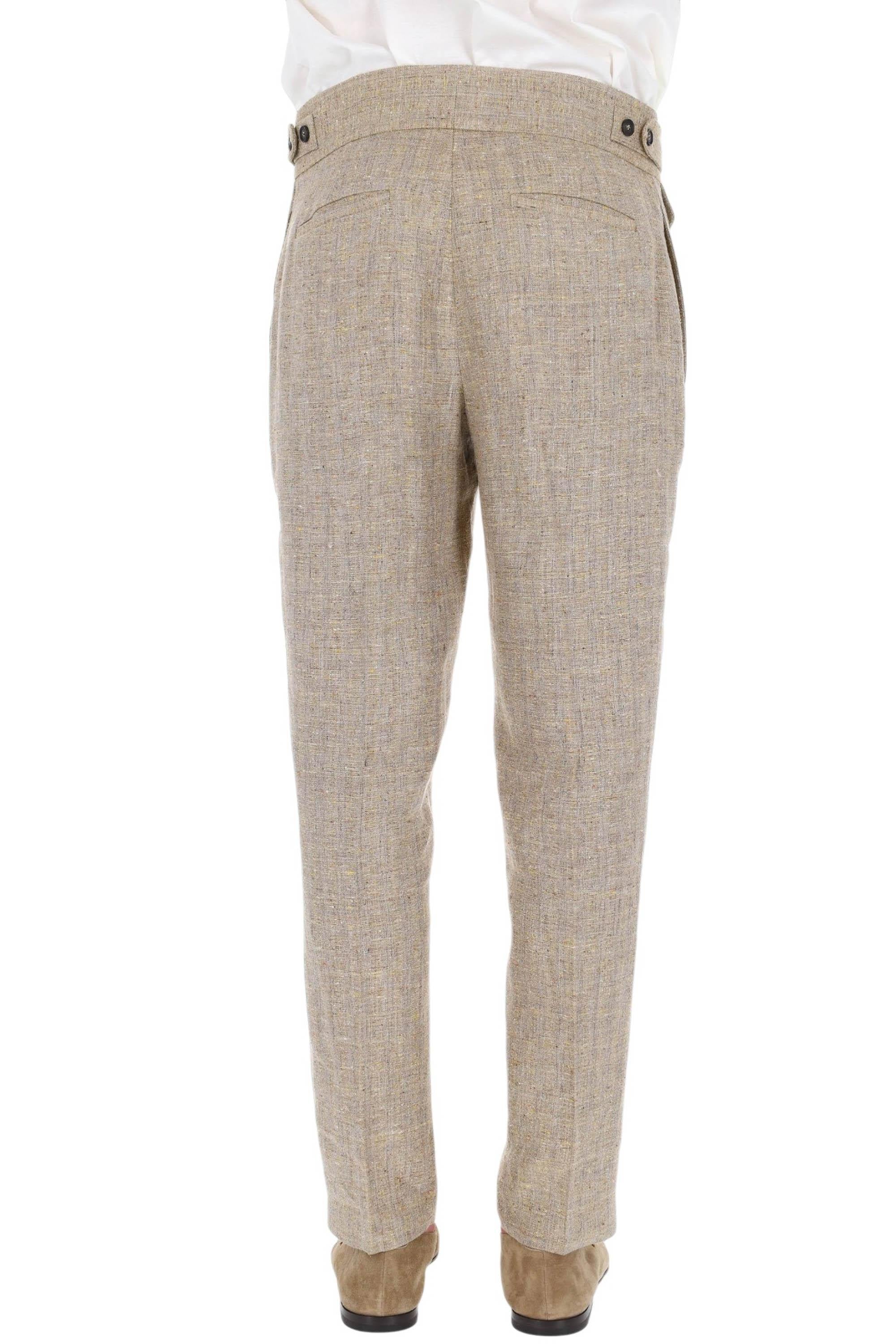 Ballantyne Pantalone in lino-seta con fascia in vita BMT101 URL01 14009 