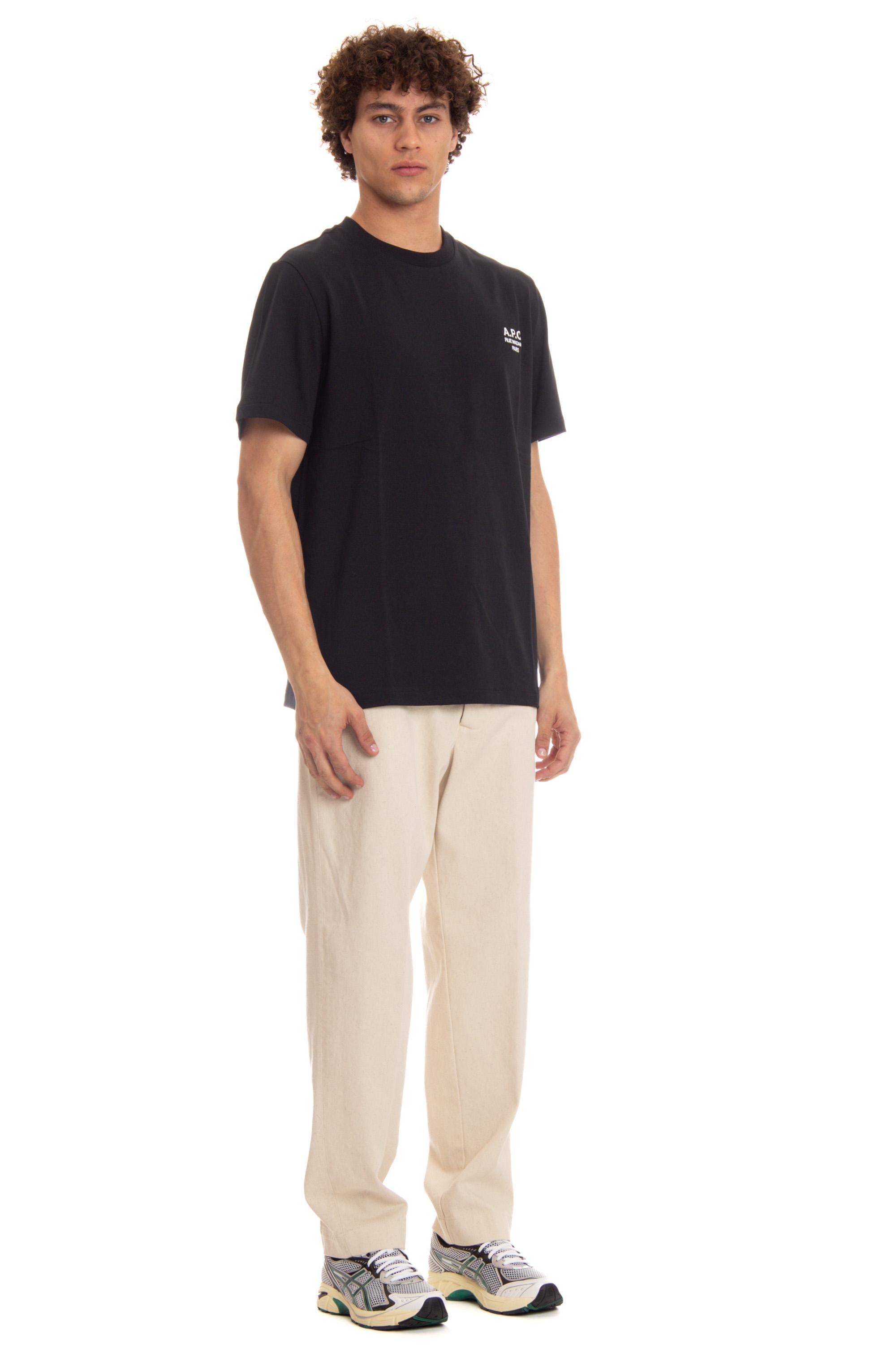 A.P.C. T-shirt in jersey di cotone Rue Madame COHBU-M26388/2 TZC NOIR/BLANC 