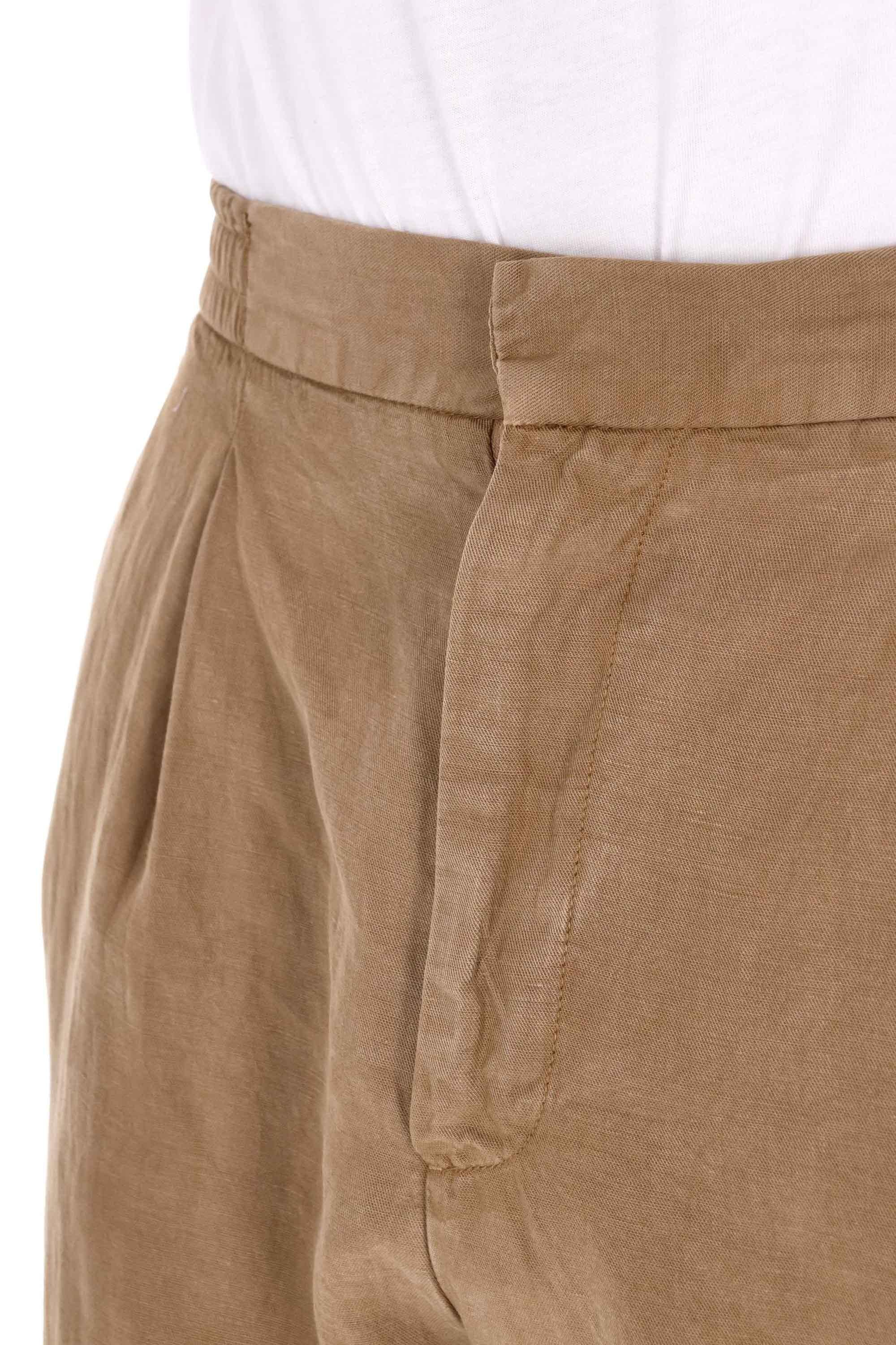 Officine Générale Pantalone in tessuto flluido lyocell-cotone mod. Drew MTLG452 CIGAR 