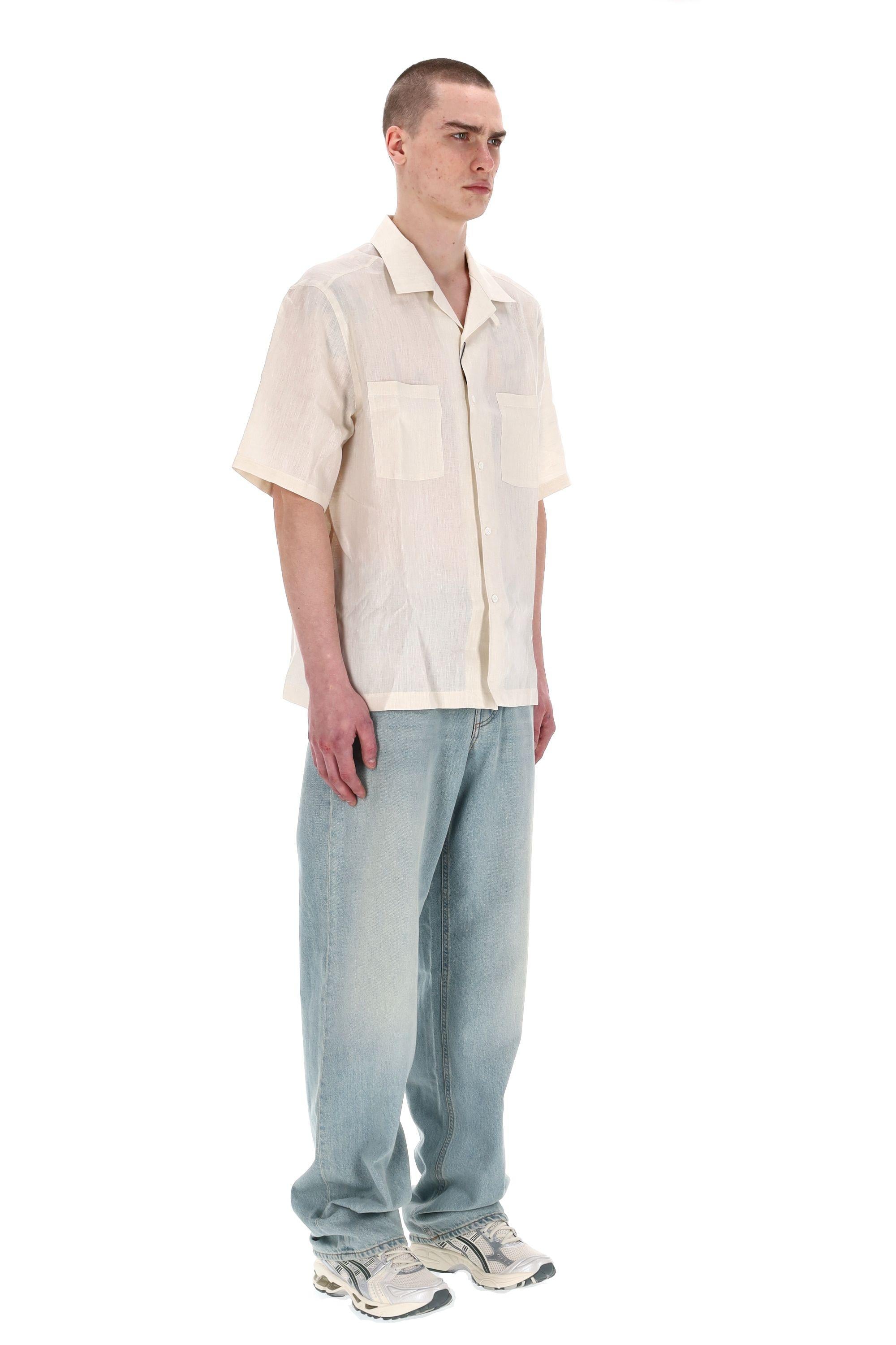 Camicia in lino collo bowling CM000007U 1985 Herno 