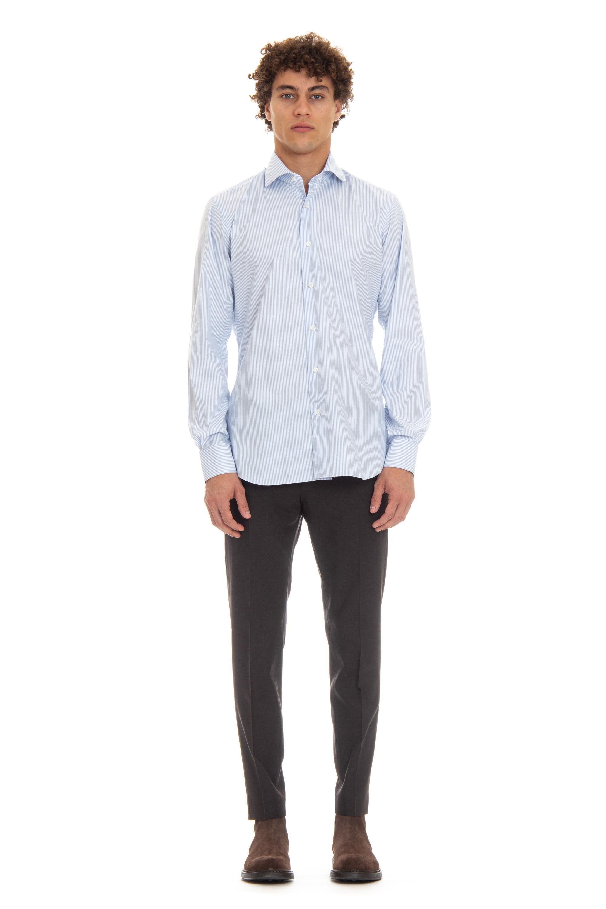 Camicia sartoriale a nido d'ape stretch Etichetta Culto K1U13P0144000.U 0001 Barba 