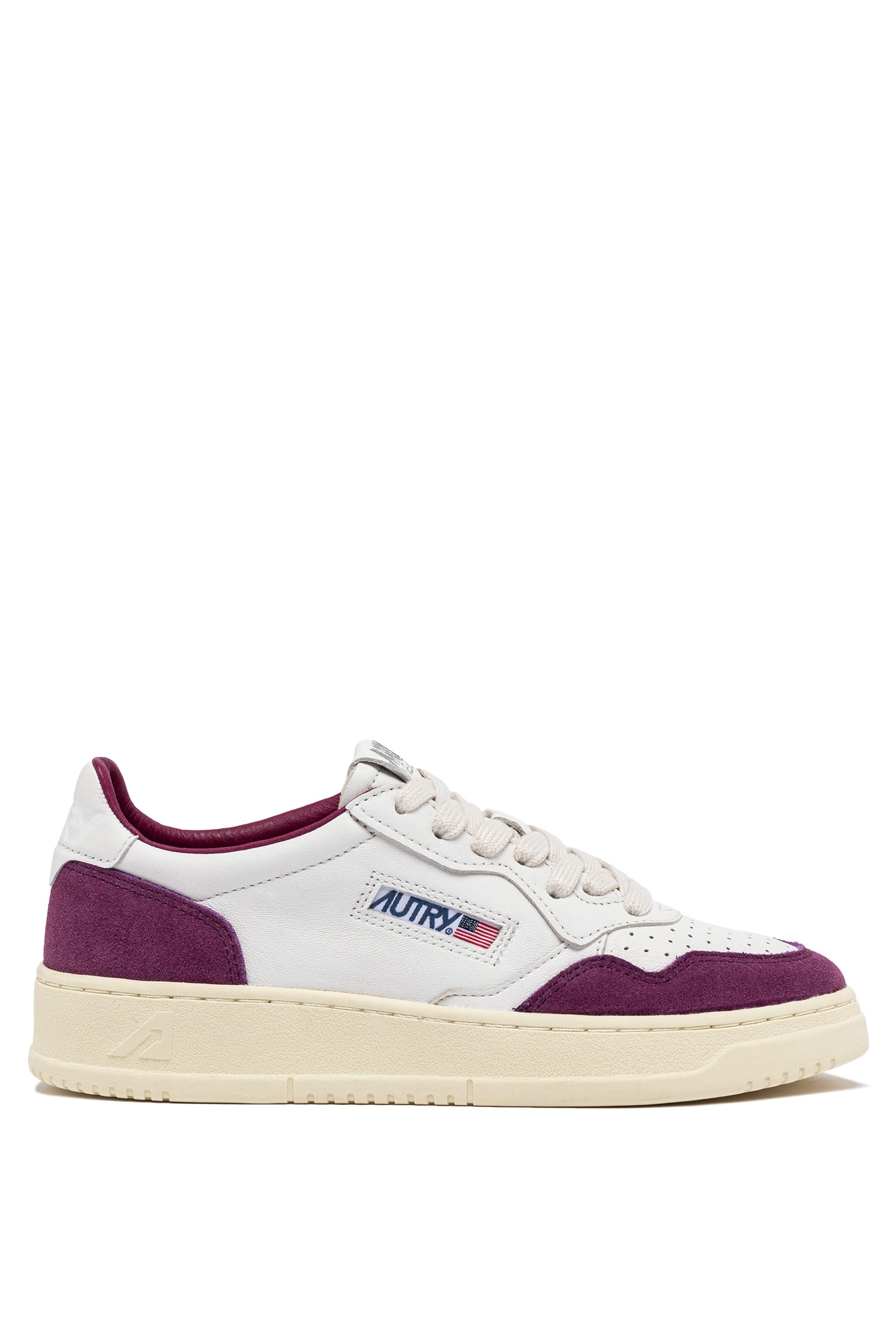 Autry Sneaker Medalist in pelle di capra e camoscio fucsia AULW GS39 WHT/SCRLT 