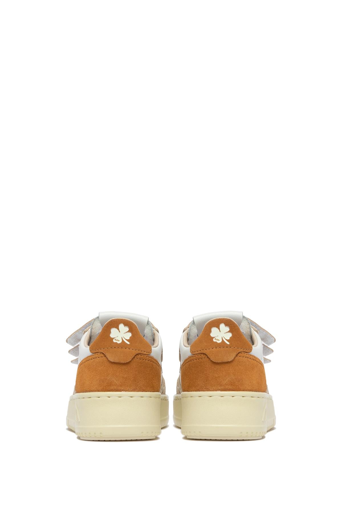 Autry Sneaker Medalist bambino in pelle e camoscio con strappi KILK 3U06 BRNMUS/WHT/SND 