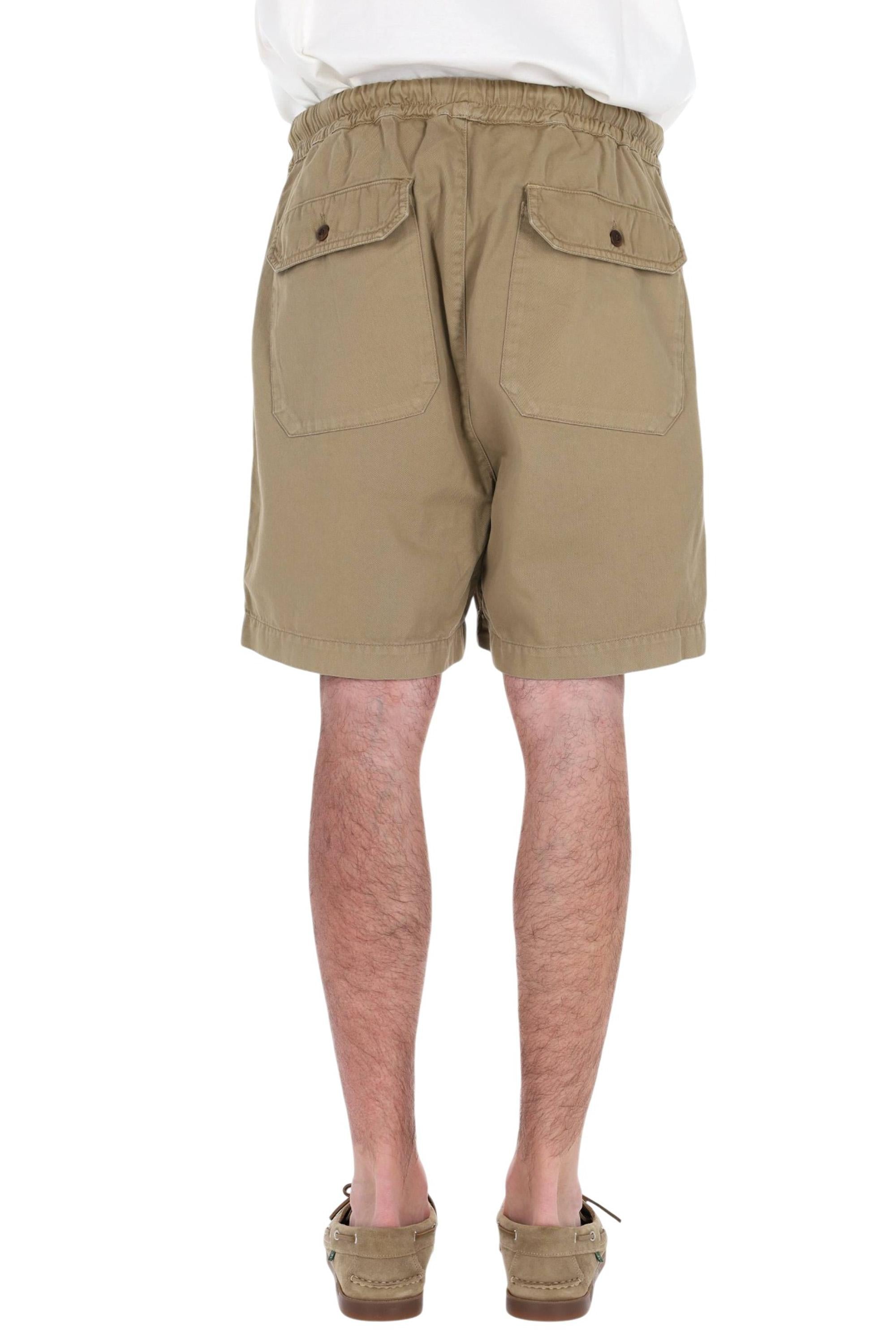 Officine Générale Bermuda Fitz in twill di cotone con coulisse MSHT804 BRITISH KHAKI 