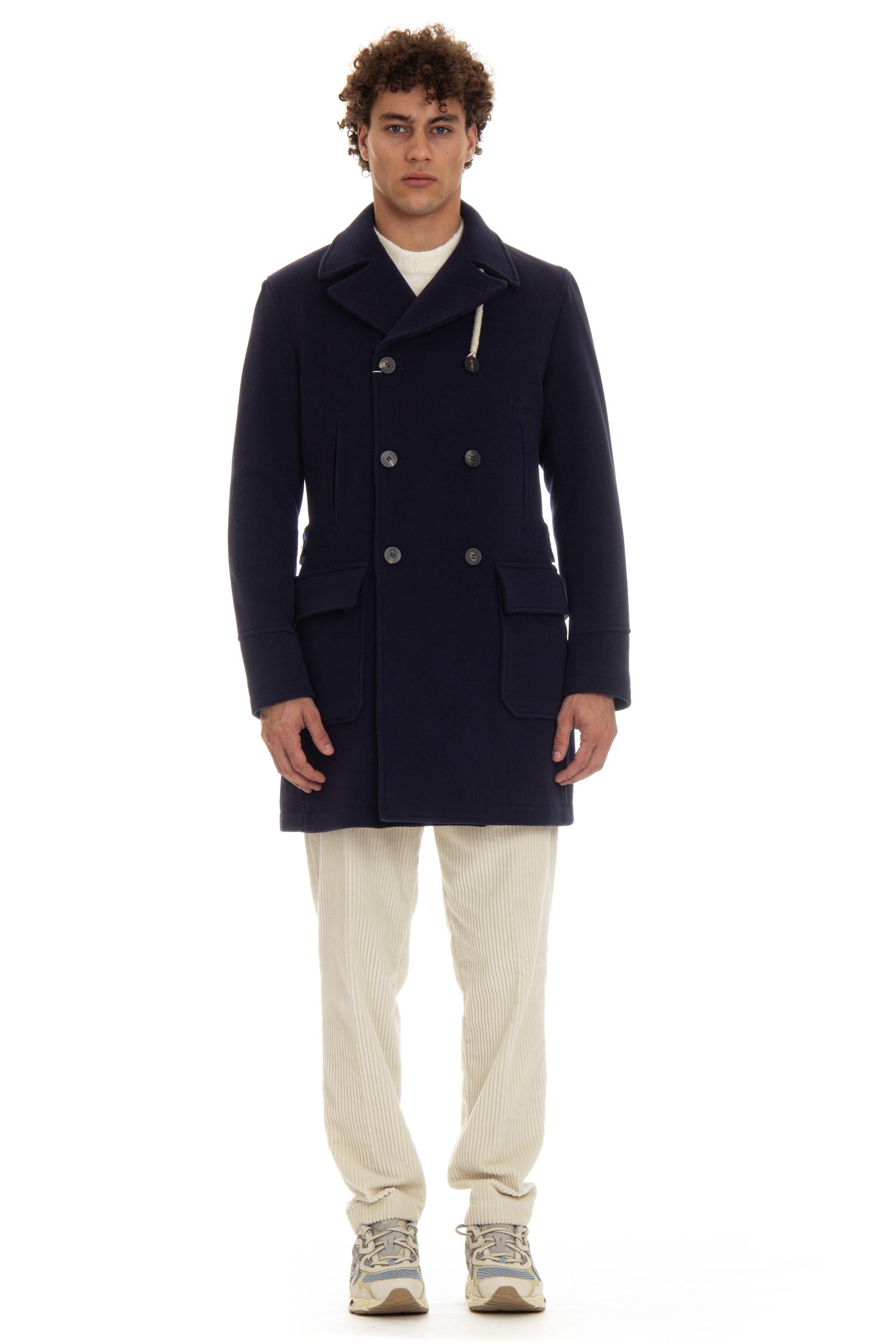 Camplin Peacoat lungo in misto lana BIG PEACOAT/2 VE-BN 