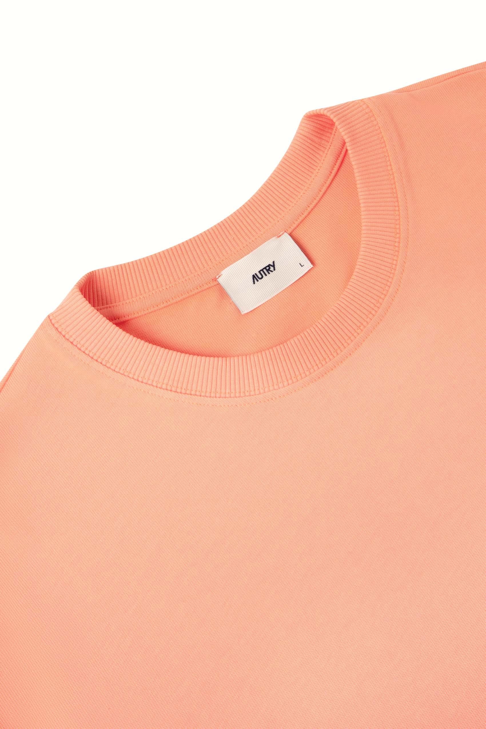 Autry T-shirt unisex in cotone con logo TSPX 053F HEA JER FRANGIPANE 