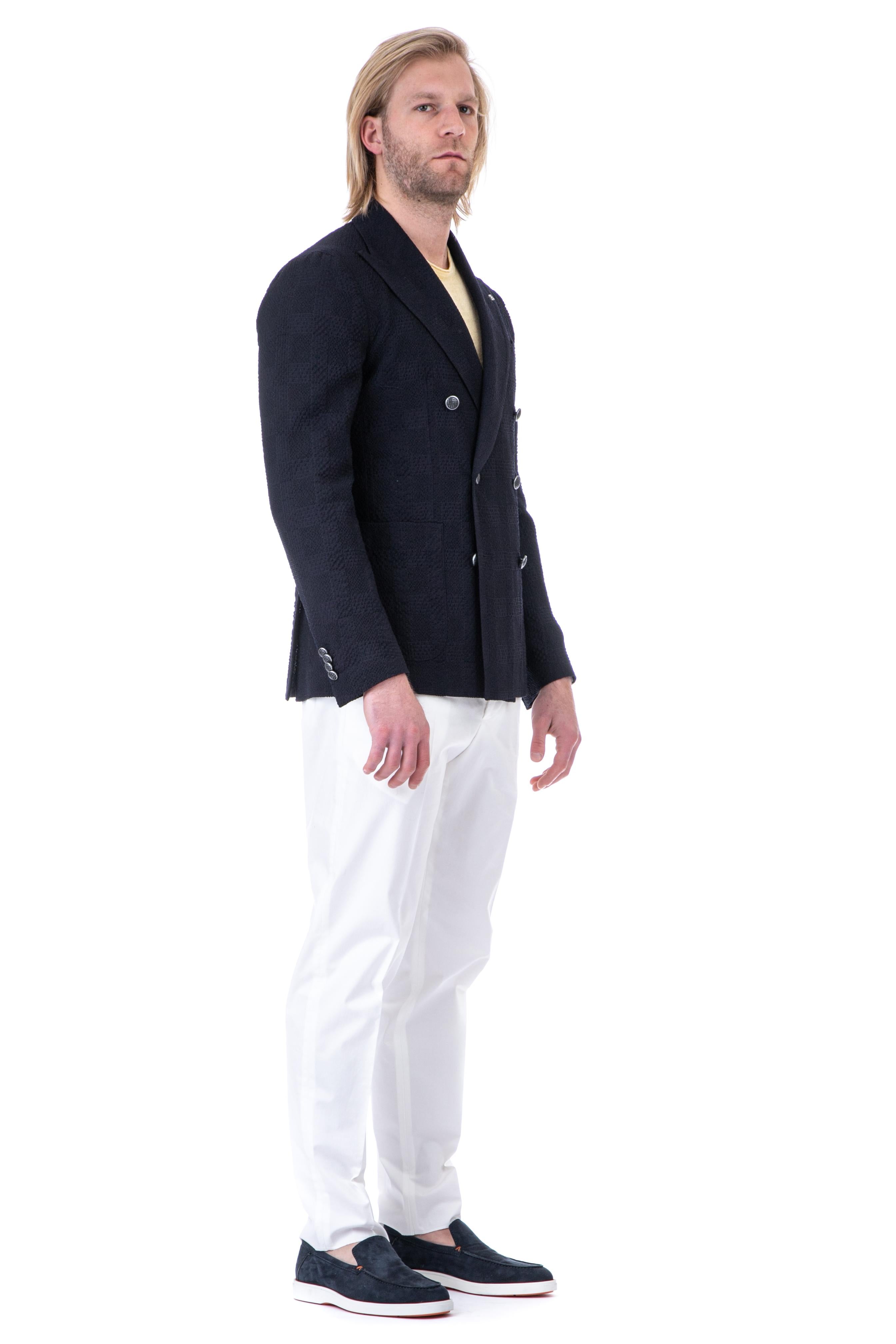 Giacca in lana superlight goffrata modello montecarlo 1SMC20K 150102 B1044 Tagliatore 