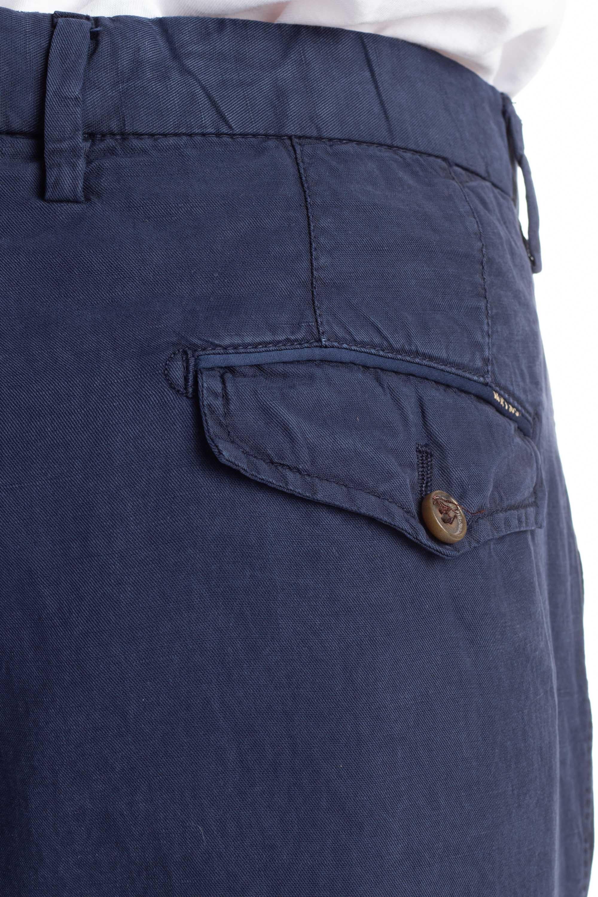 Pantalone chino in cotone-lino mod. Zeus 24M19L 80 03 Myths 
