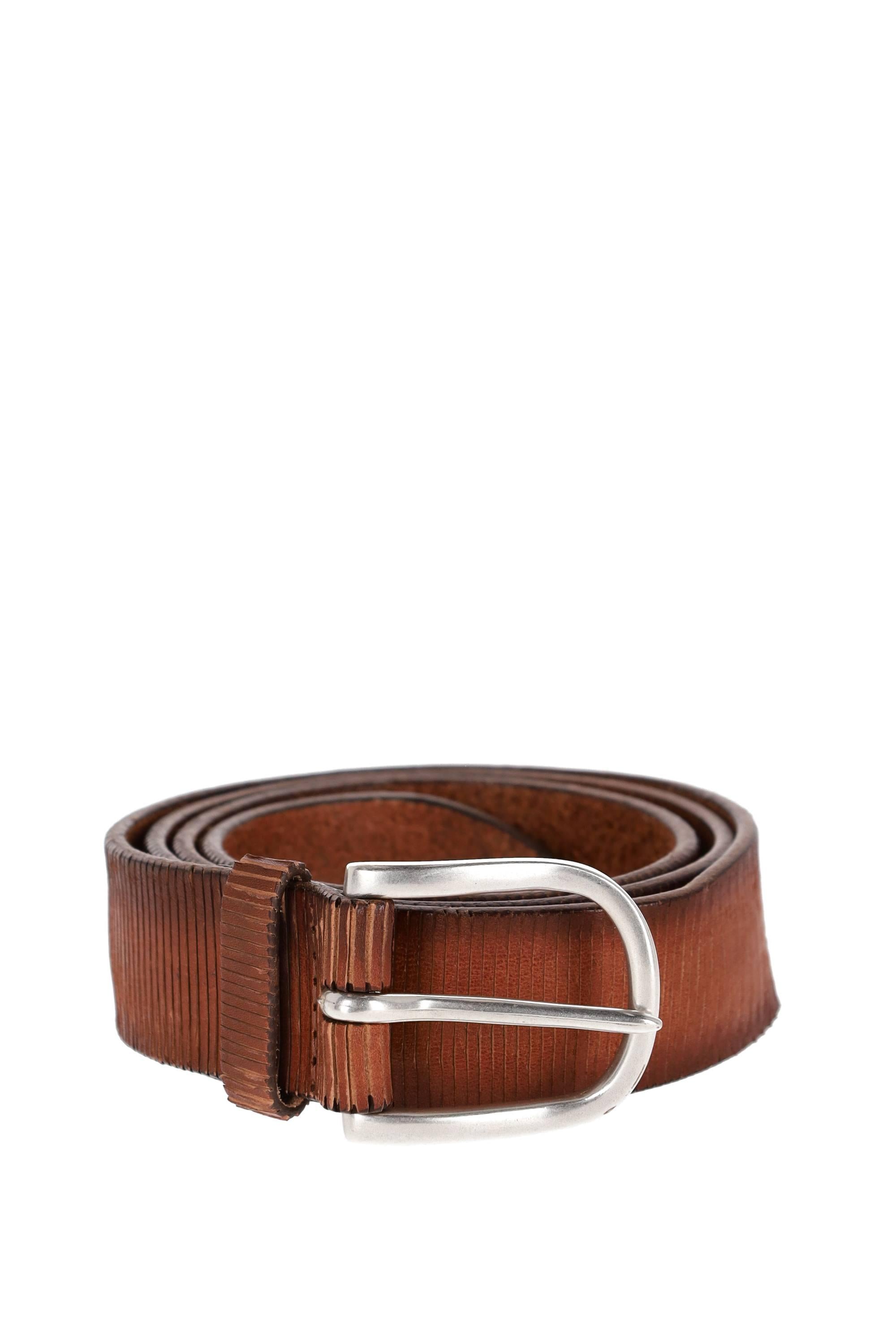 Cintura in pelle lamellare U08173_BLA/4 CUOIO Orciani 