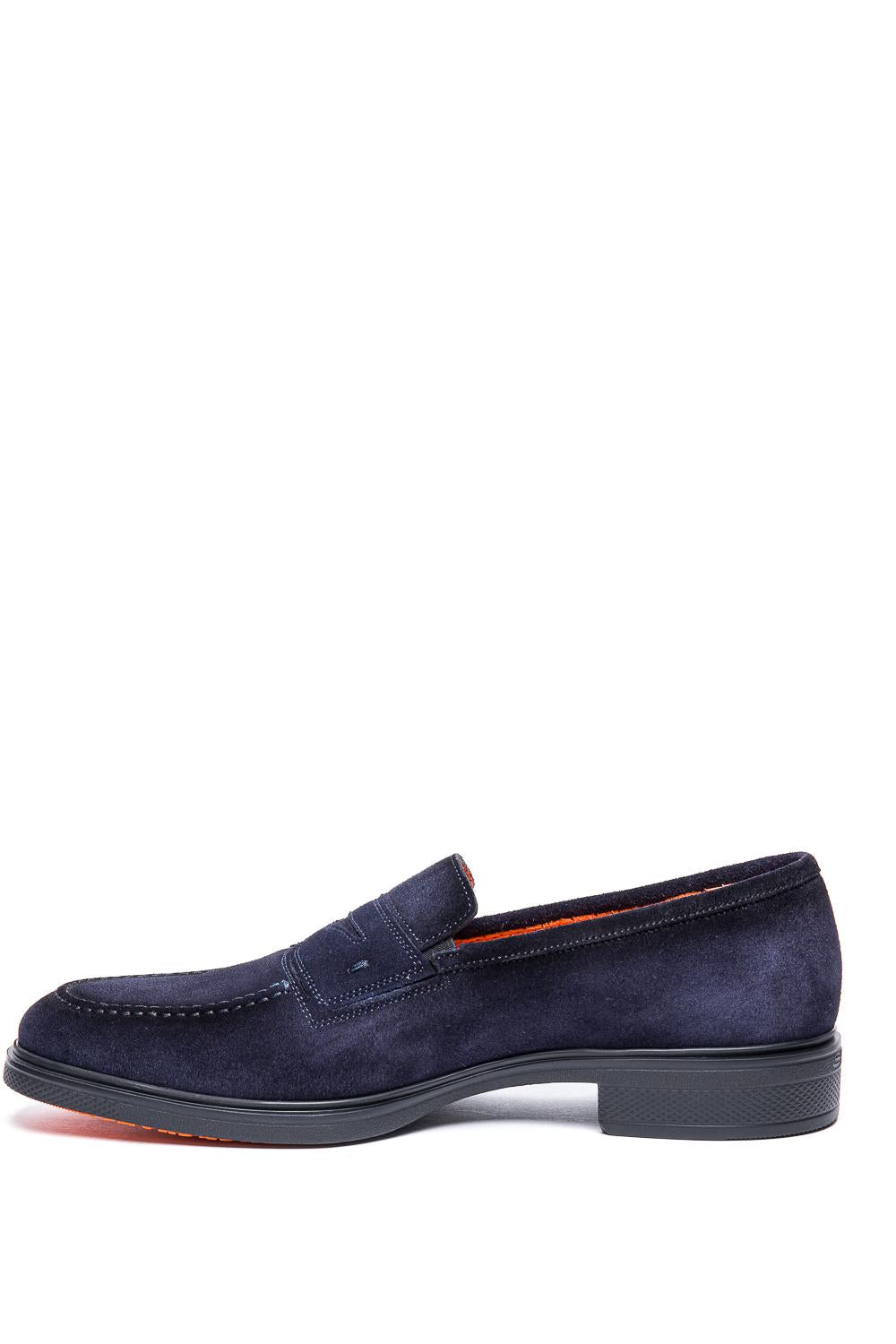 Santoni Mocassino penny mod. Easy in camoscio MGE018964NEAXGEX U60 