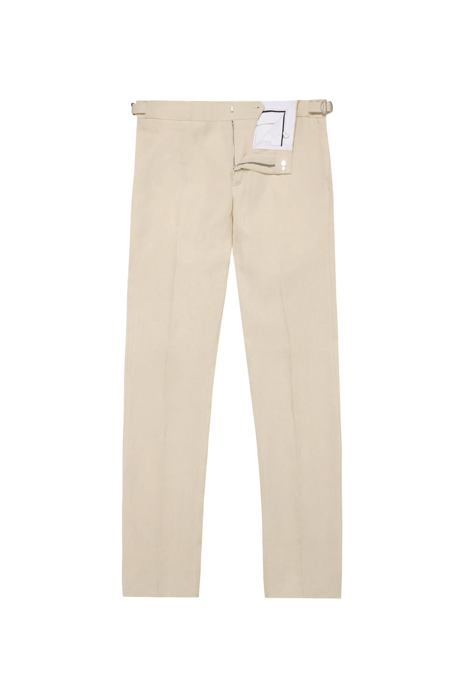 Orlebar Brown Pantalone in lino modello Griffon 280750 CHAI 