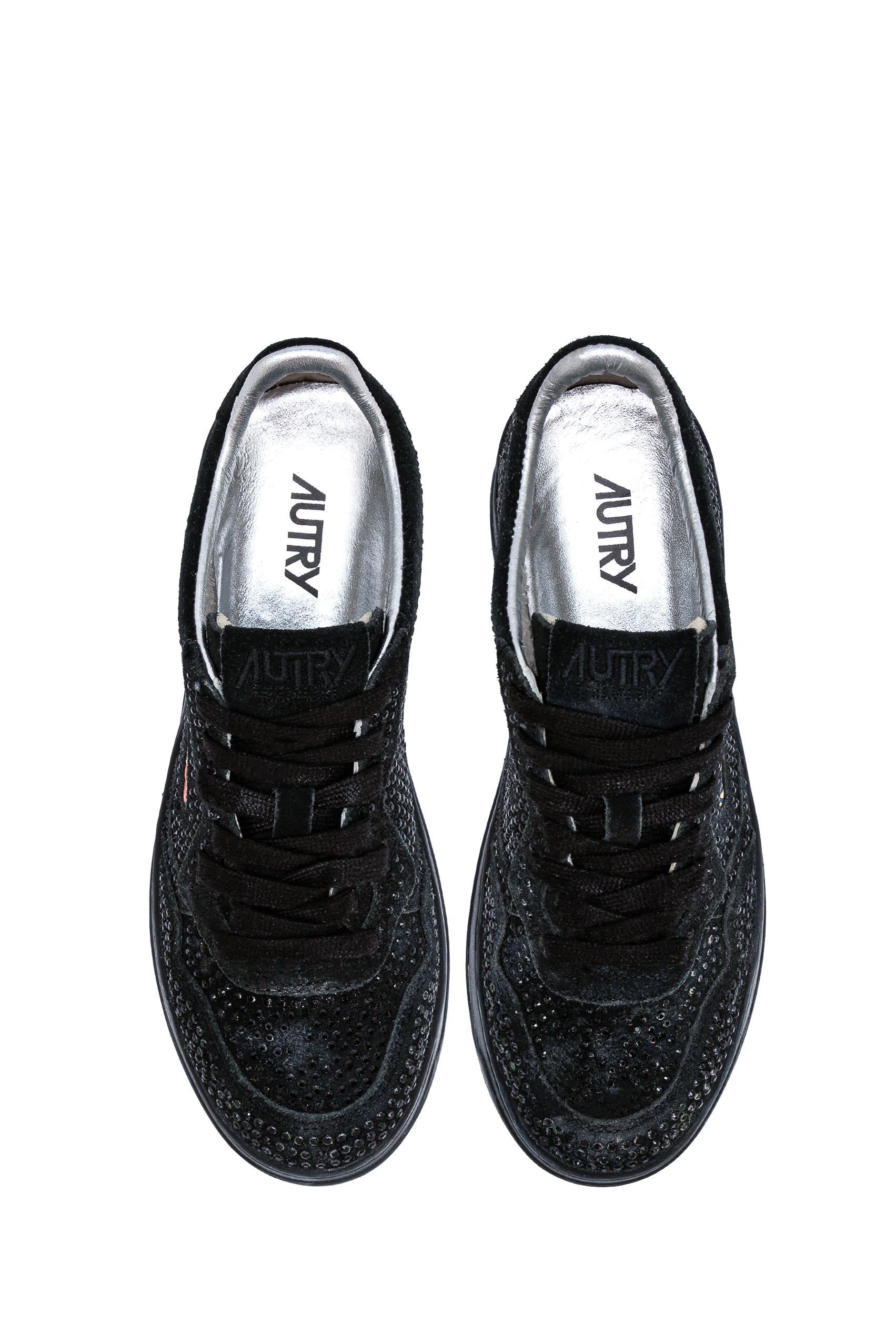 Autry Sneakers donna Medalist 'Crystal' in micro strass AULW NA02 BLACK 