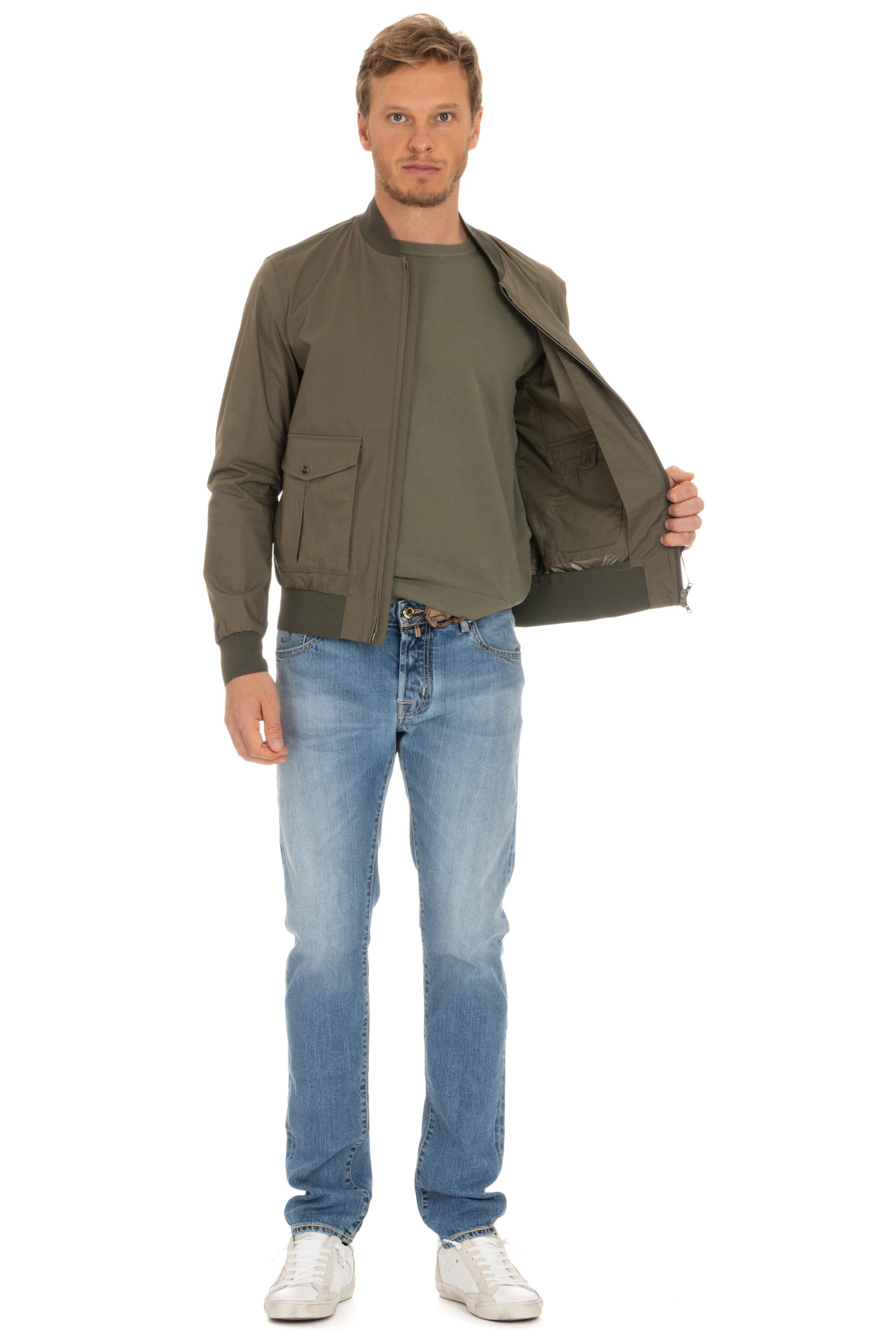 Giubbino superlight in cotone comfort collo baseball GI000385U 7730 Herno 