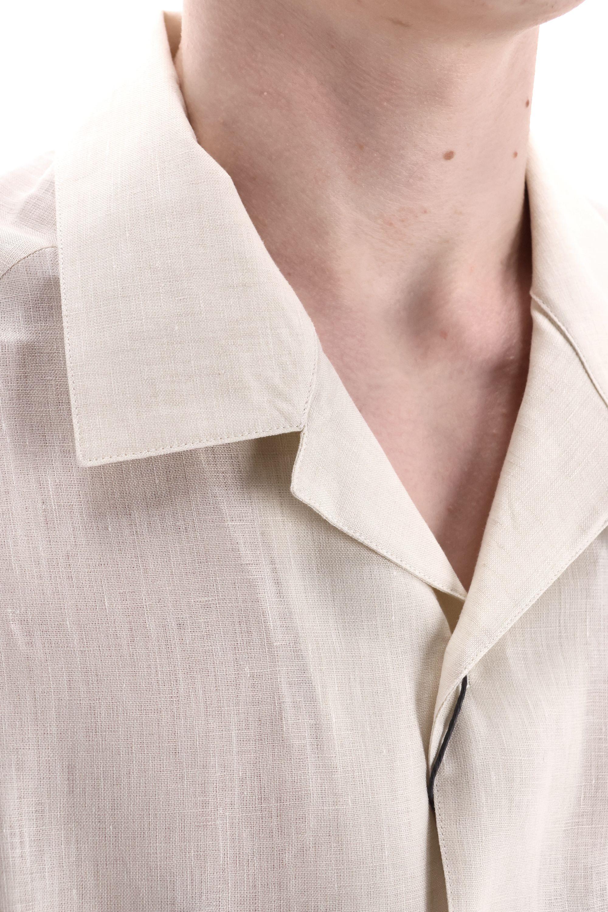 Camicia in lino collo bowling CM000007U 1985 Herno 
