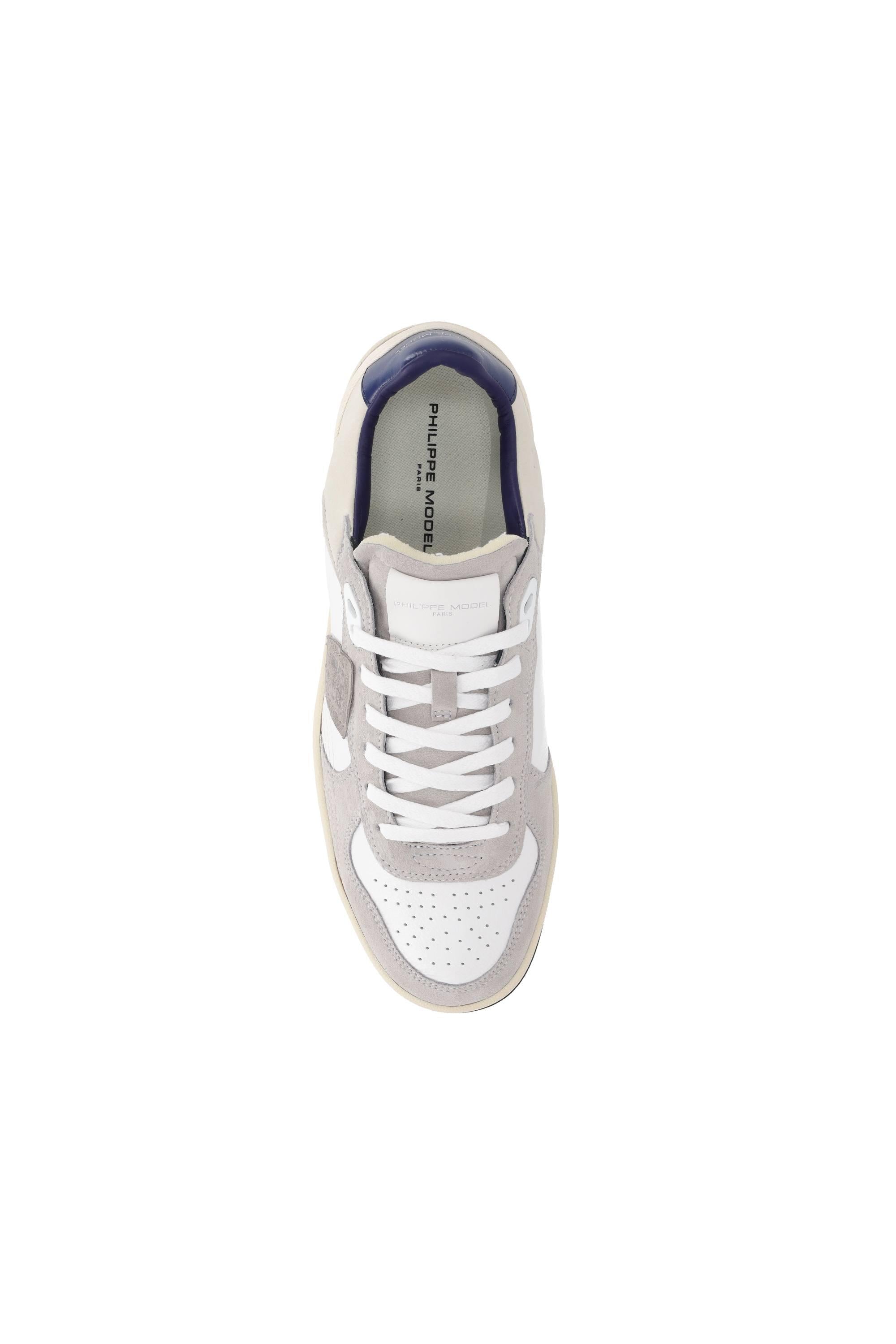 Philippe Model Sneaker in pelle e camoscio talloncino blu mod. Pigalle PGLU PGAL/4 VD02 