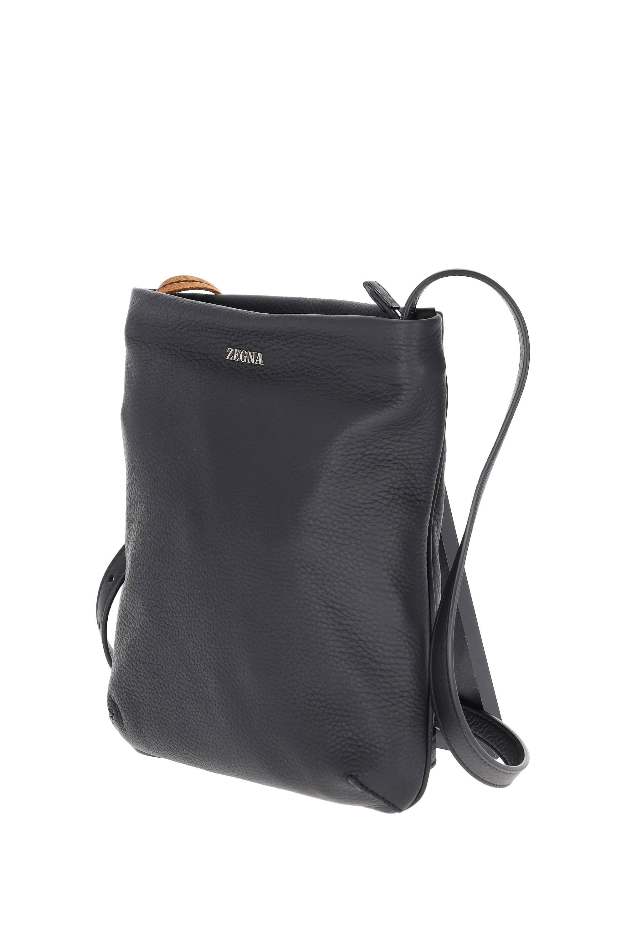 Zegna Tracolla in pelle di cervo LHCVM C2243Z NER 