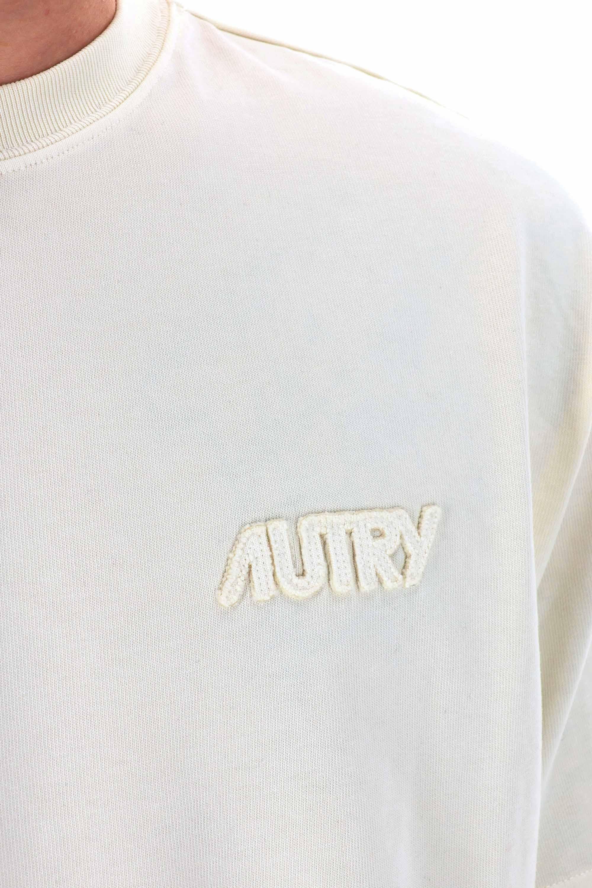 Autry T-shirt in cotone con logo tono su tono TSPX 12OS WHT VTG 