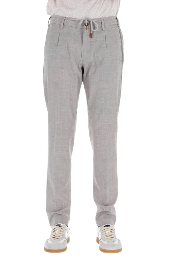 Jogger pants in fresh wool