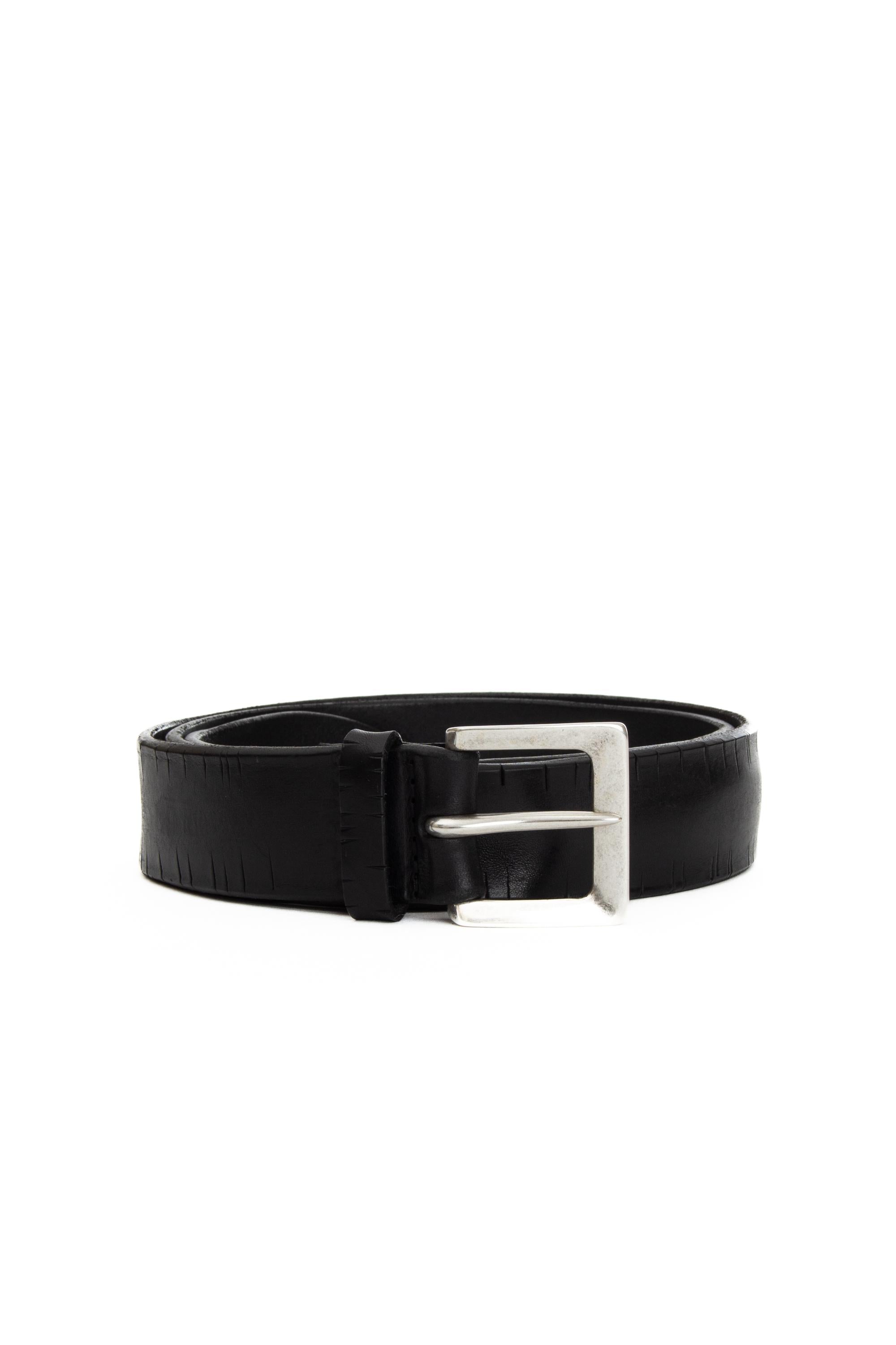 Orciani Cintura in cuoio con micro laserature U08251_BUS NERO 