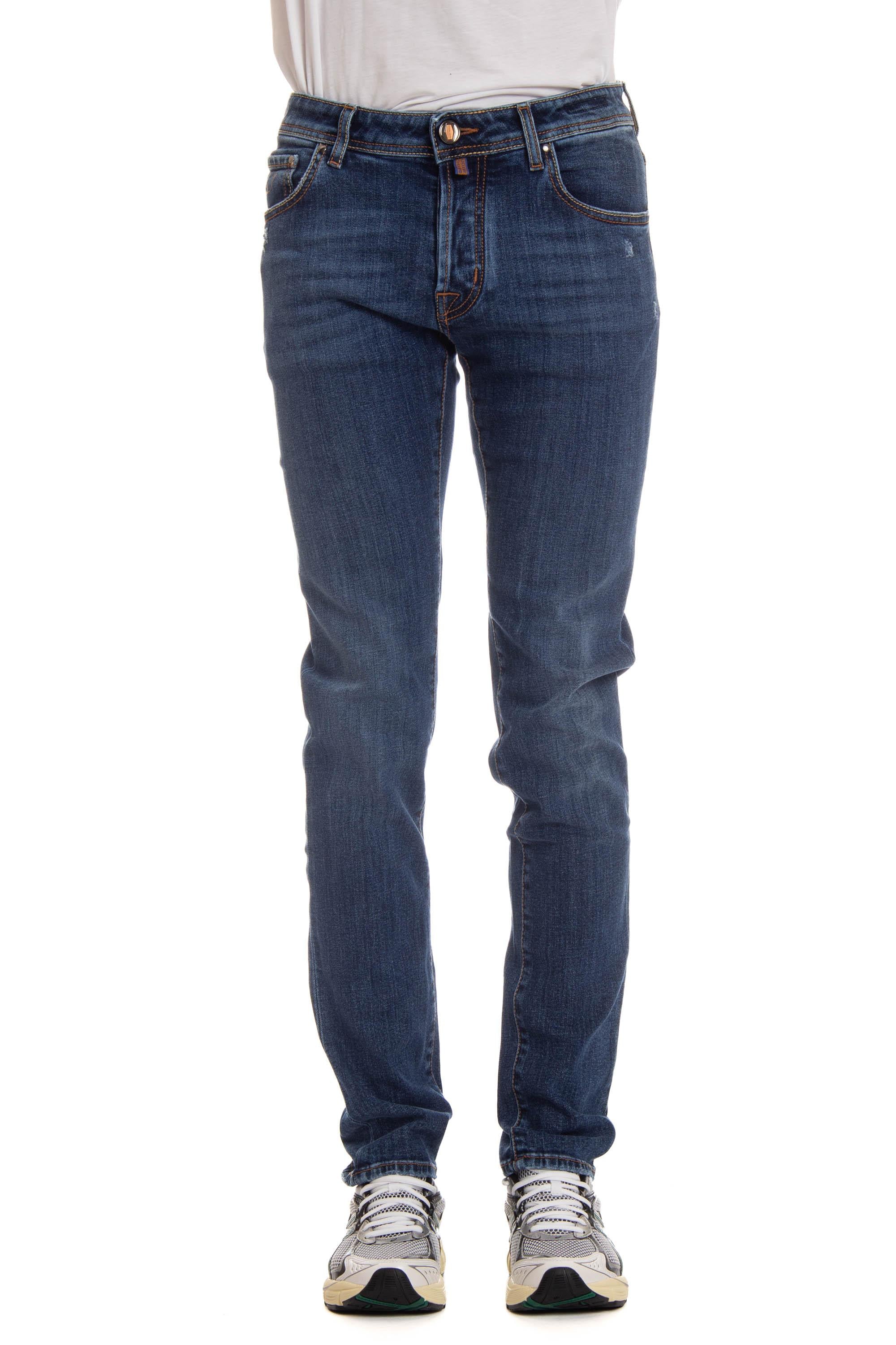 Jeans etichetta pelle e cavallino mod. Nick slim fit E07 32 S 4071 NICK SLIM 923D Jacob Cohen 