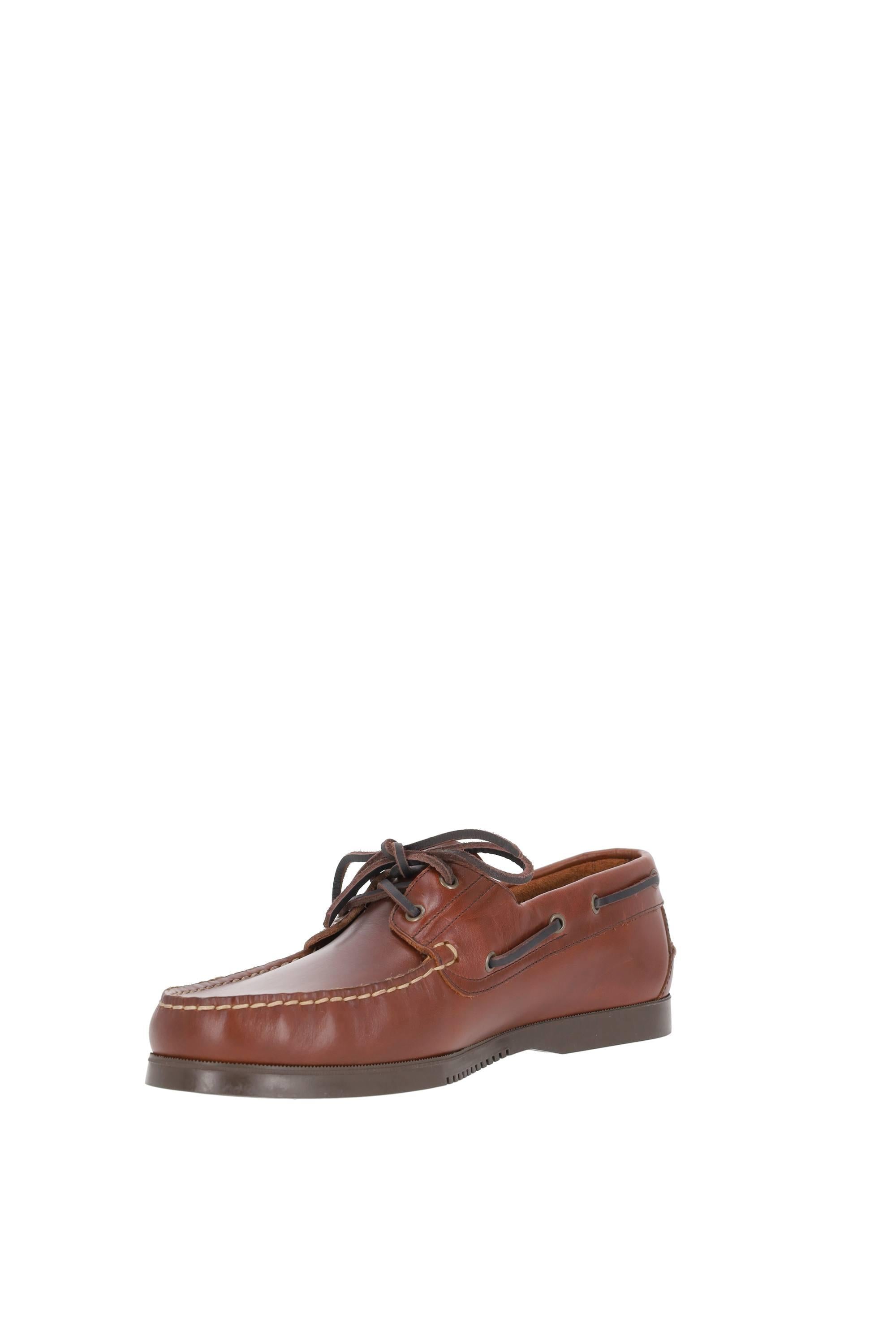 Paraboot Mocassino da barca in pelle modello Barth 781001 MARRON-AMERICA 