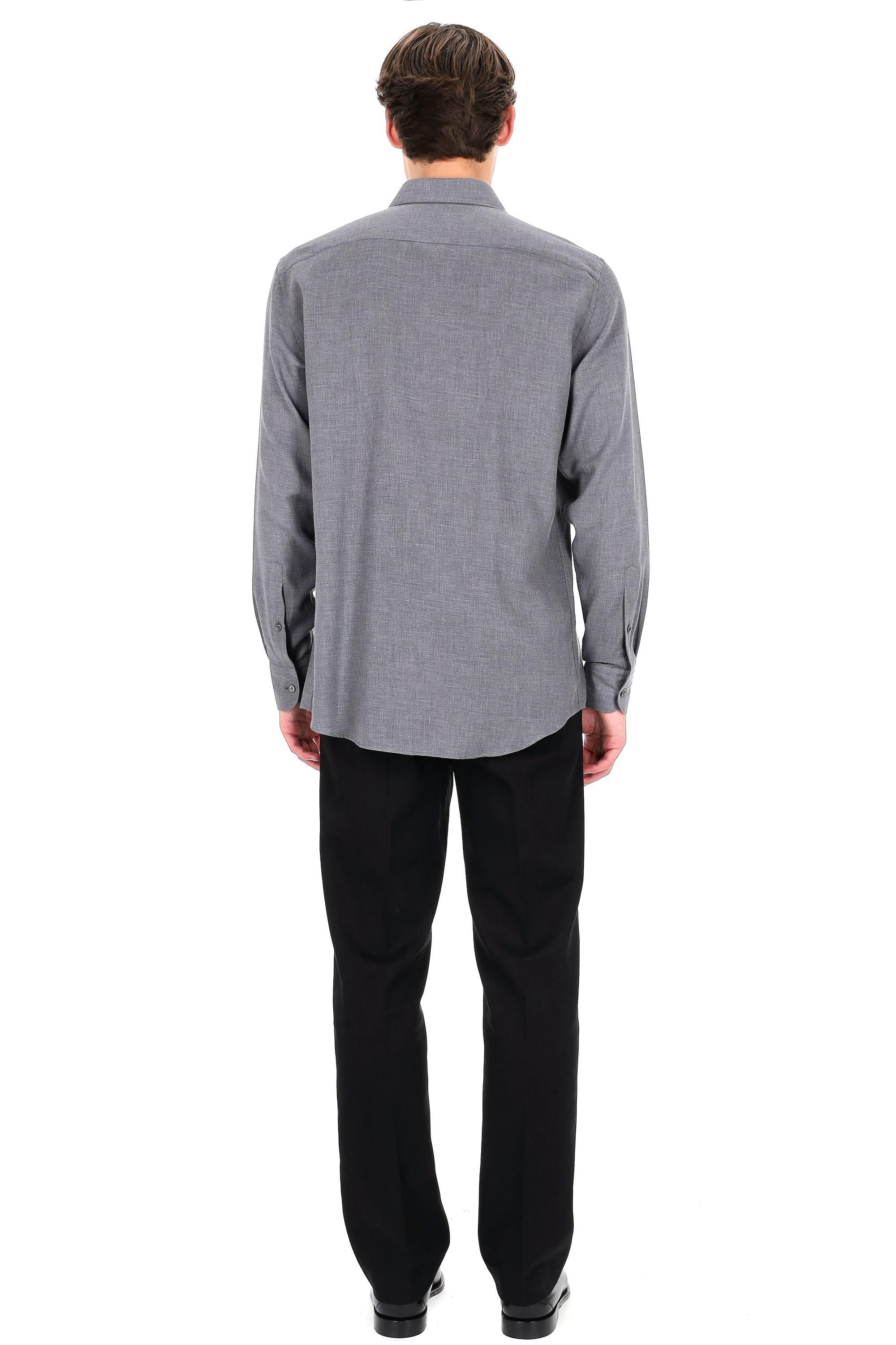 Zegna Camicia CashCo in cotone e cashmere E8X44A6-SRF5/2 046 