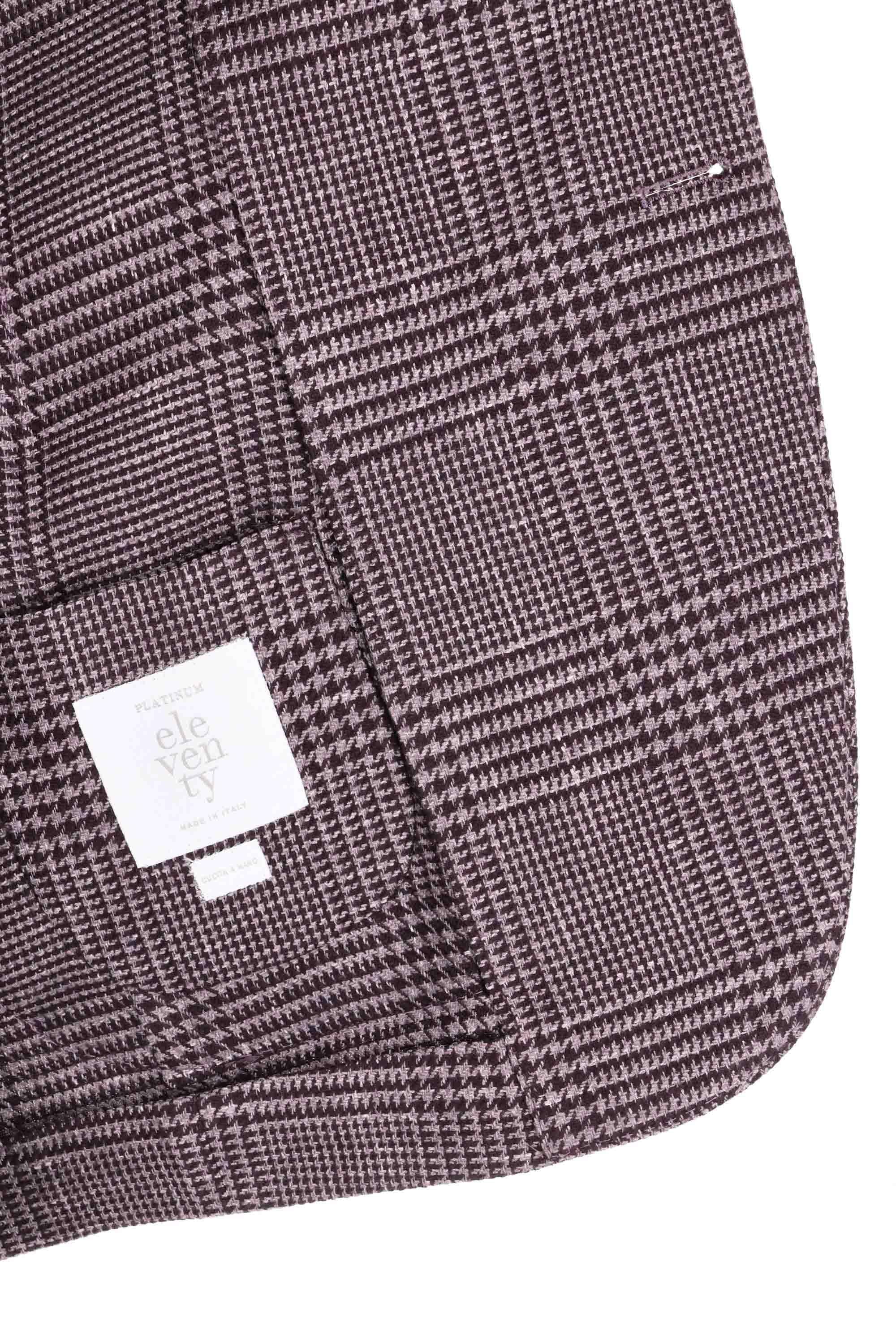 Eleventy Giacca principe di galles in lana-lino-seta L75GIAC12 TES0L099 81 