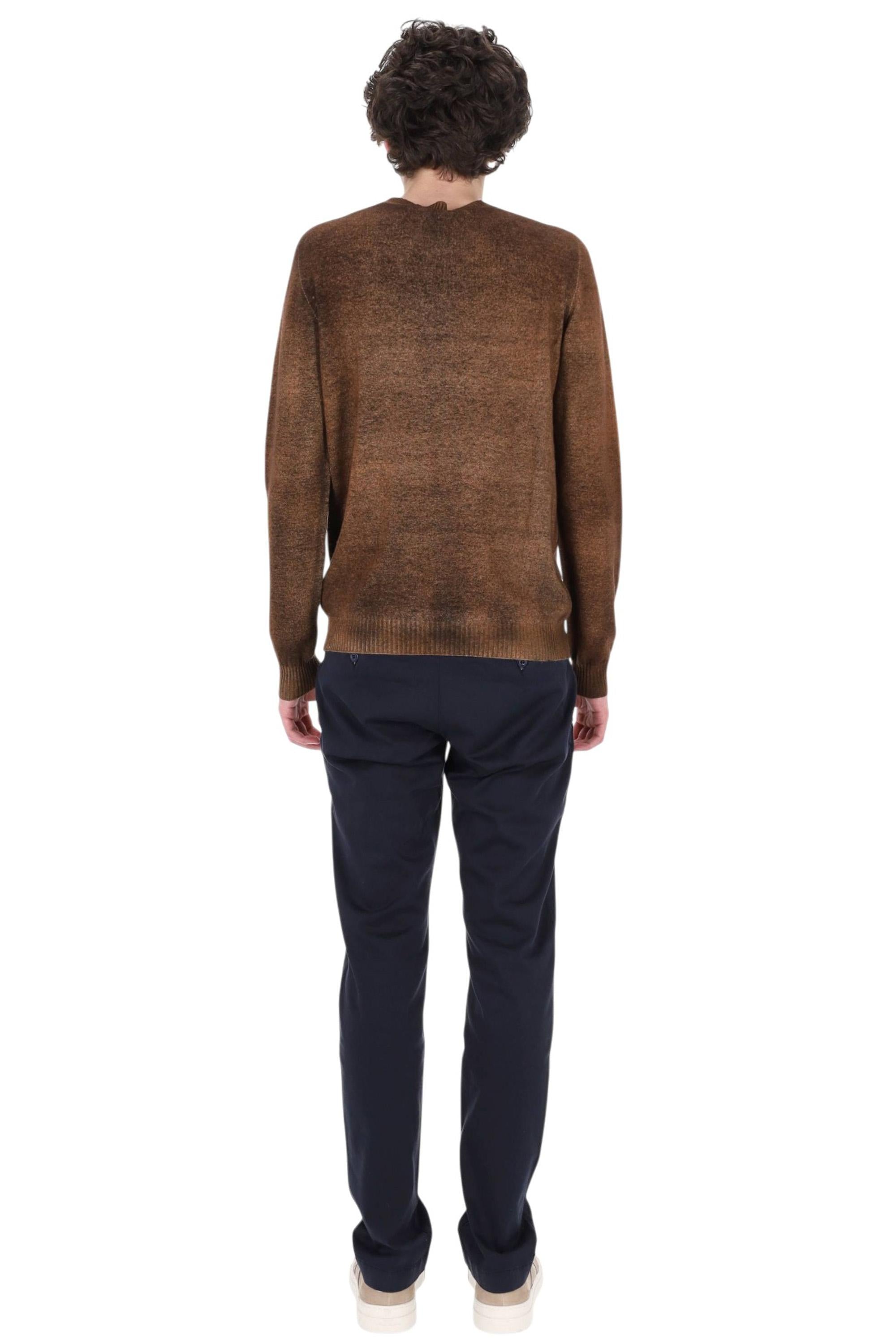 Avant Toi Maglia girocollo reversibile dipinta a mano in cashmere 225WU3000CASV-H V01133 