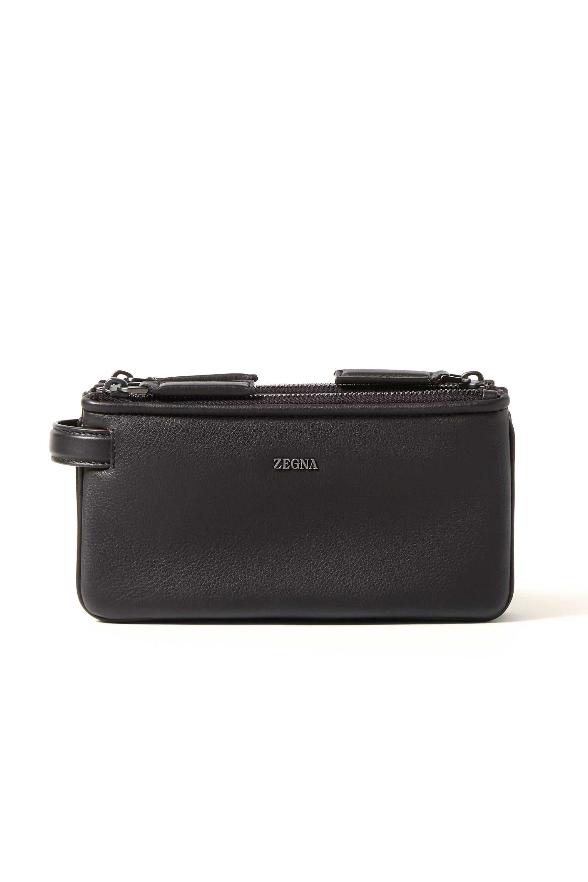 Zegna Pouch 3 zip in pelle second skin LHOTO-E2128Z/2 AMO 