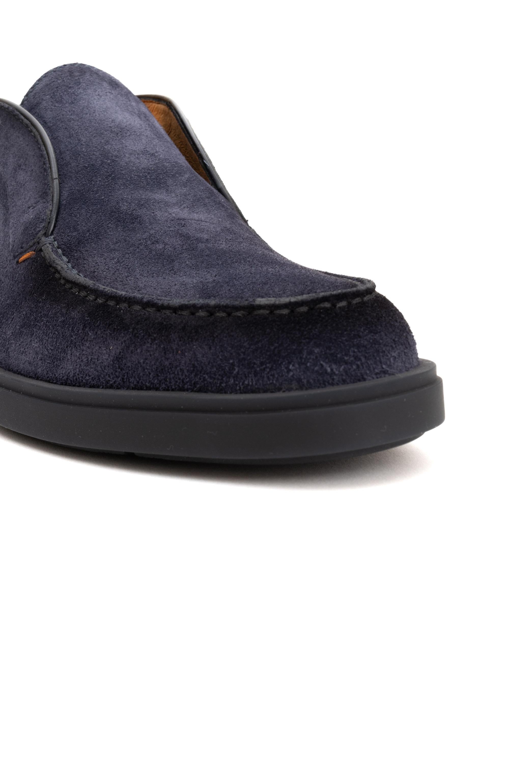 Slip-on in camoscio con fondo in gomma MGDT17823OOTEGEX U60 Santoni 