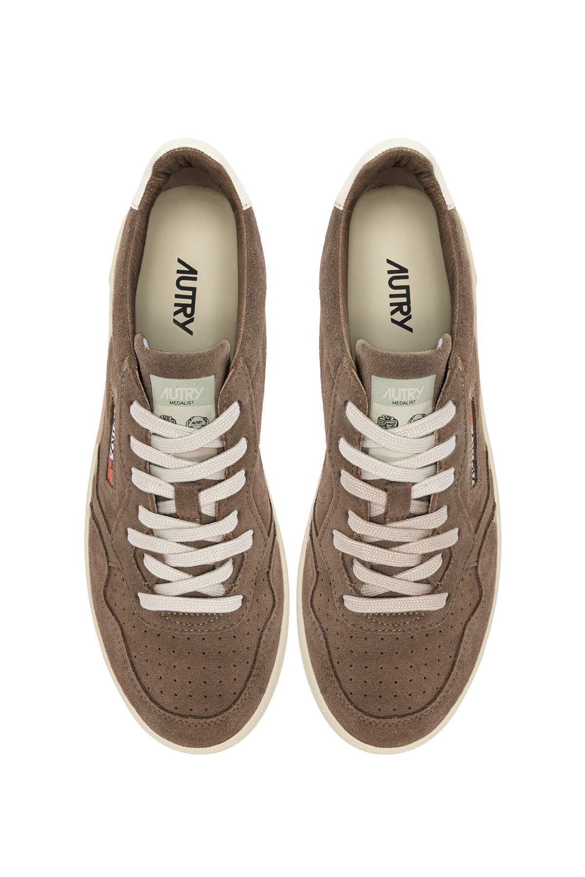 Autry Sneaker Medalist in camoscio talloncino bianco AULM UH10 CIGAR/WHT 