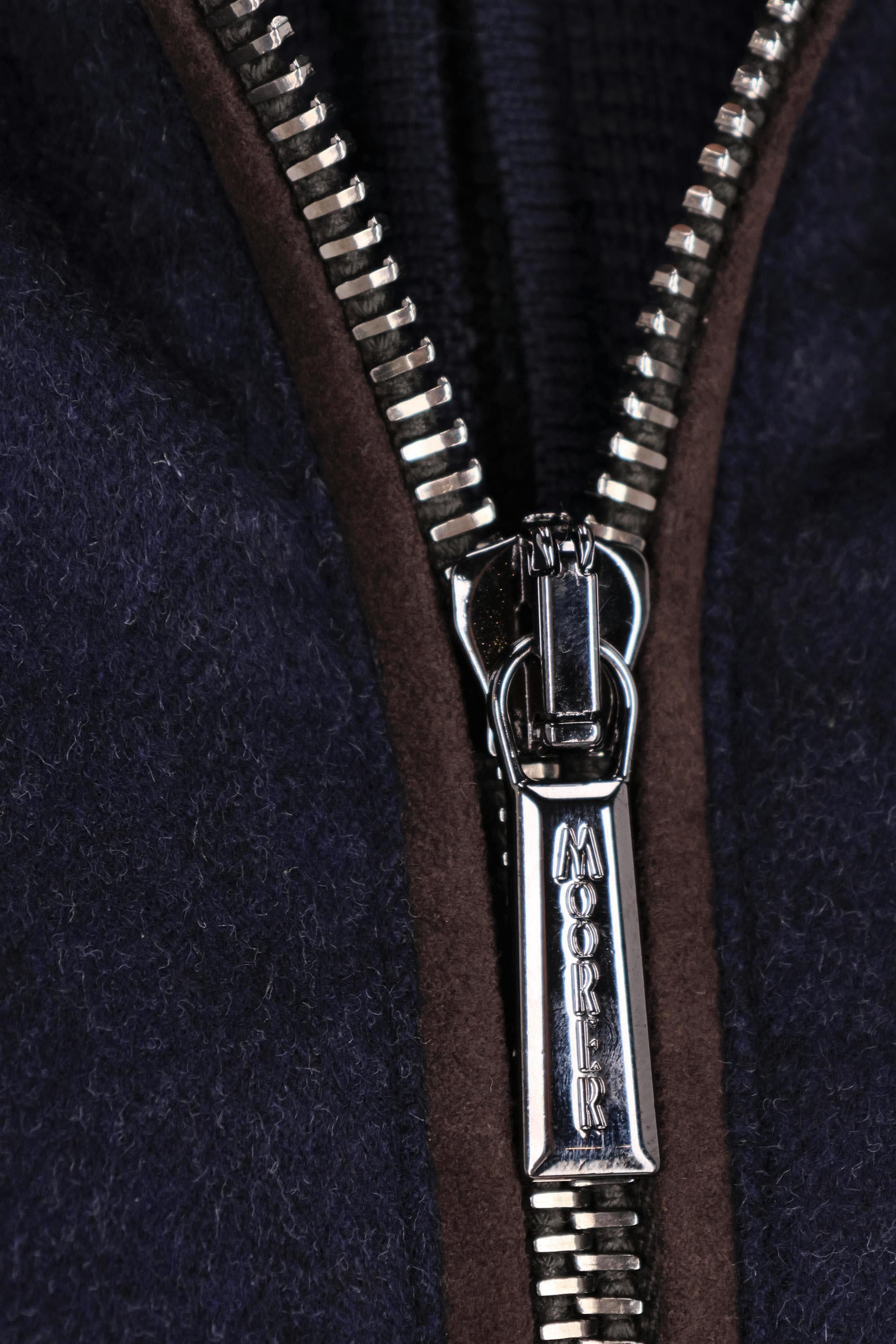 Moorer Giubbotto bomber in lana-cashmere con collo in pelliccia BELLATI-LS9 V1980 