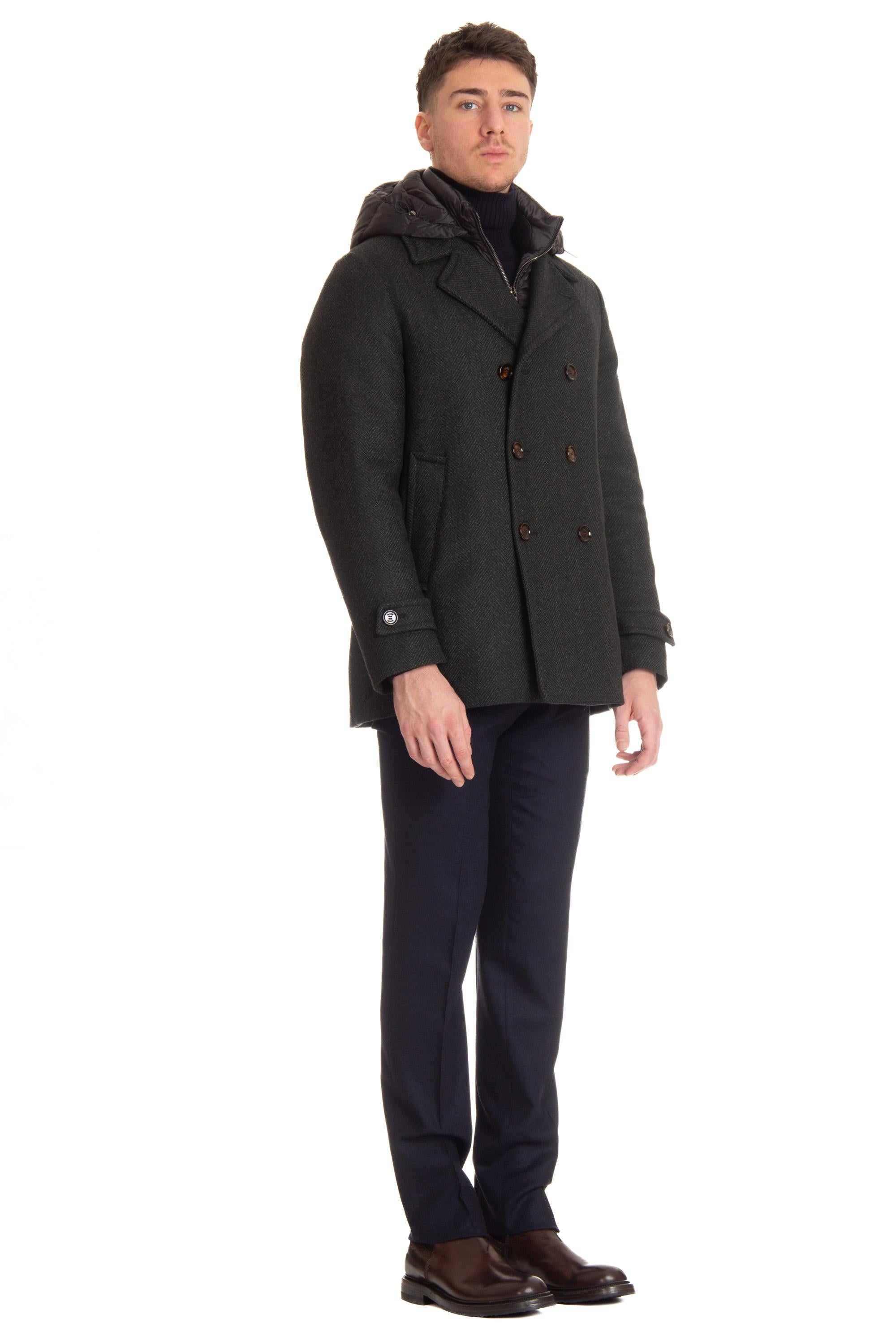 Peacoat doppiopetto in lana resca mod. Eligio-Hd ELIGIO-HD U0312 Moorer 