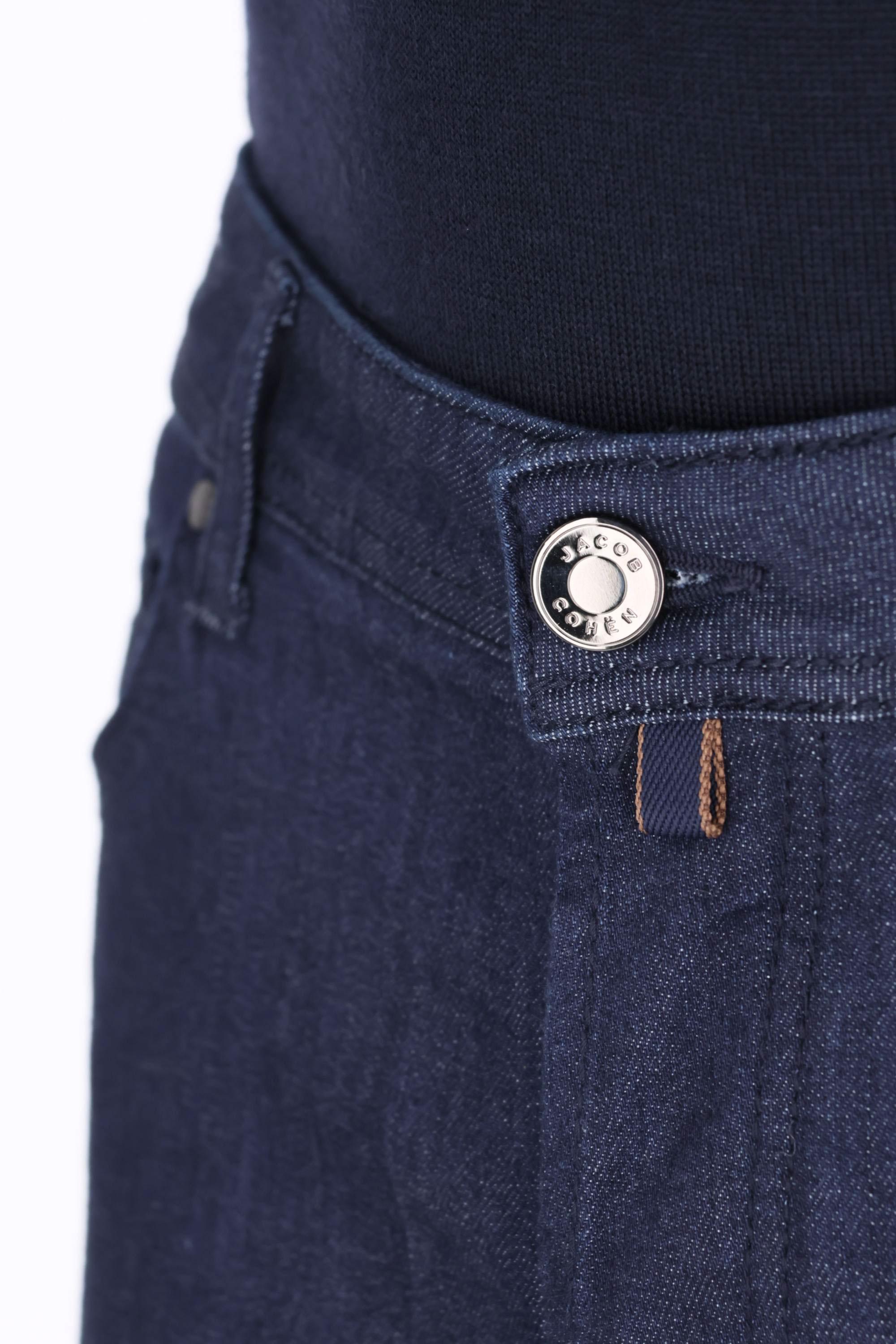 Jacob Cohen Jeans scuro in cotone comfort etichetta cavallino blu Nick fit JUX_QX006 N34 S3623/2 NICK 100D 