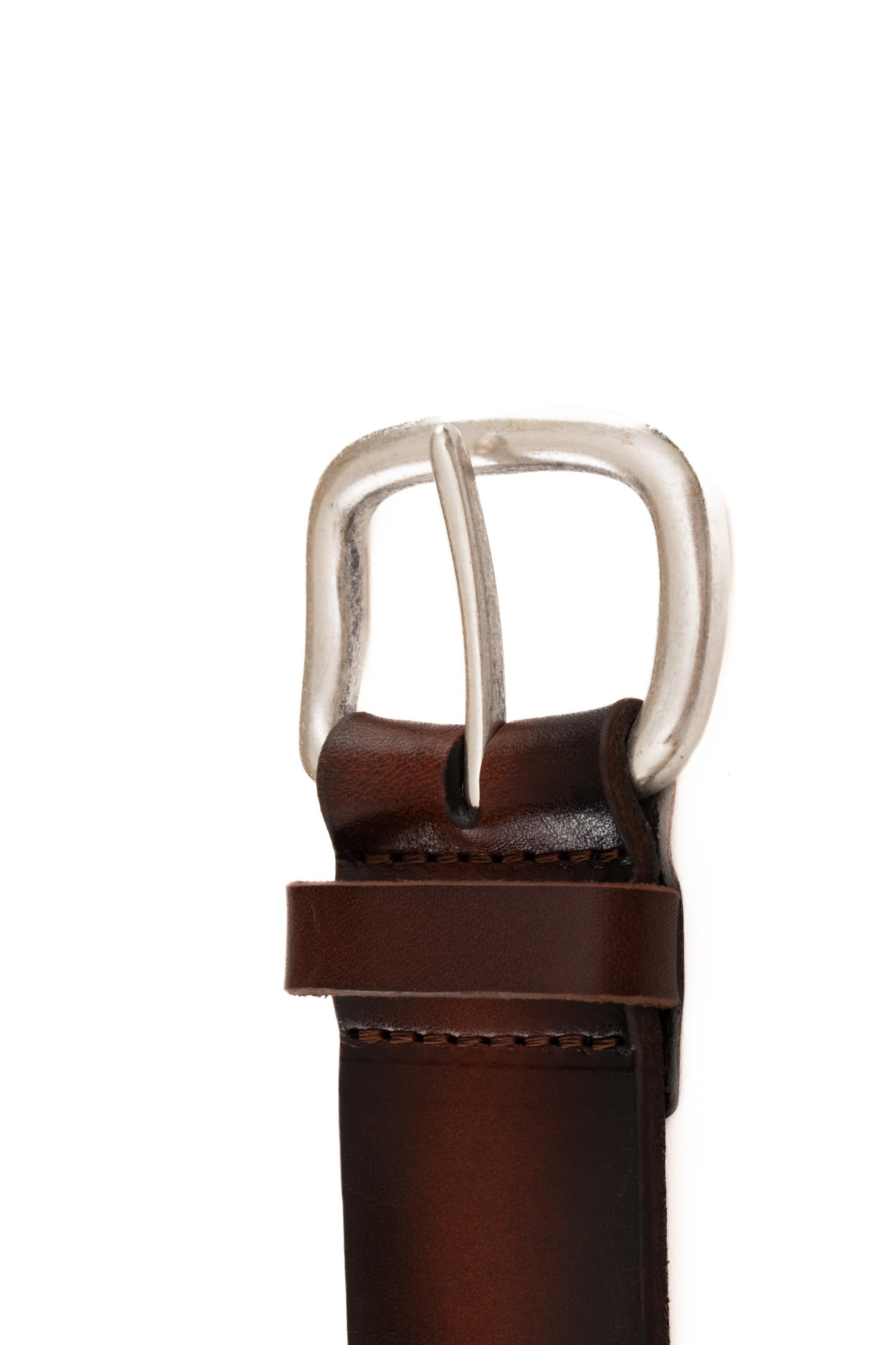 Orciani Cintura in pelle delavè h. 4 cm U08269_BUS BRUCIATO 