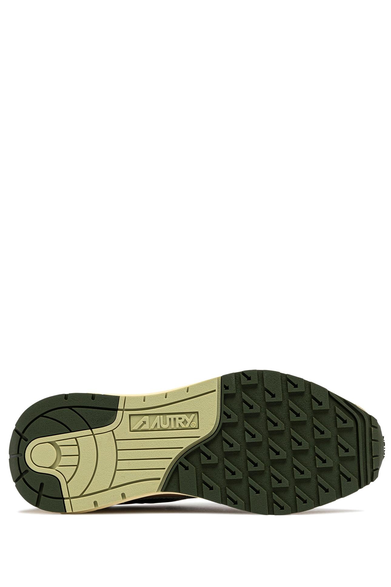 Autry Running Rellwind in camoscio e nylon talloncino in cavallino verde WWLM UP05 SPONGE/GRN 