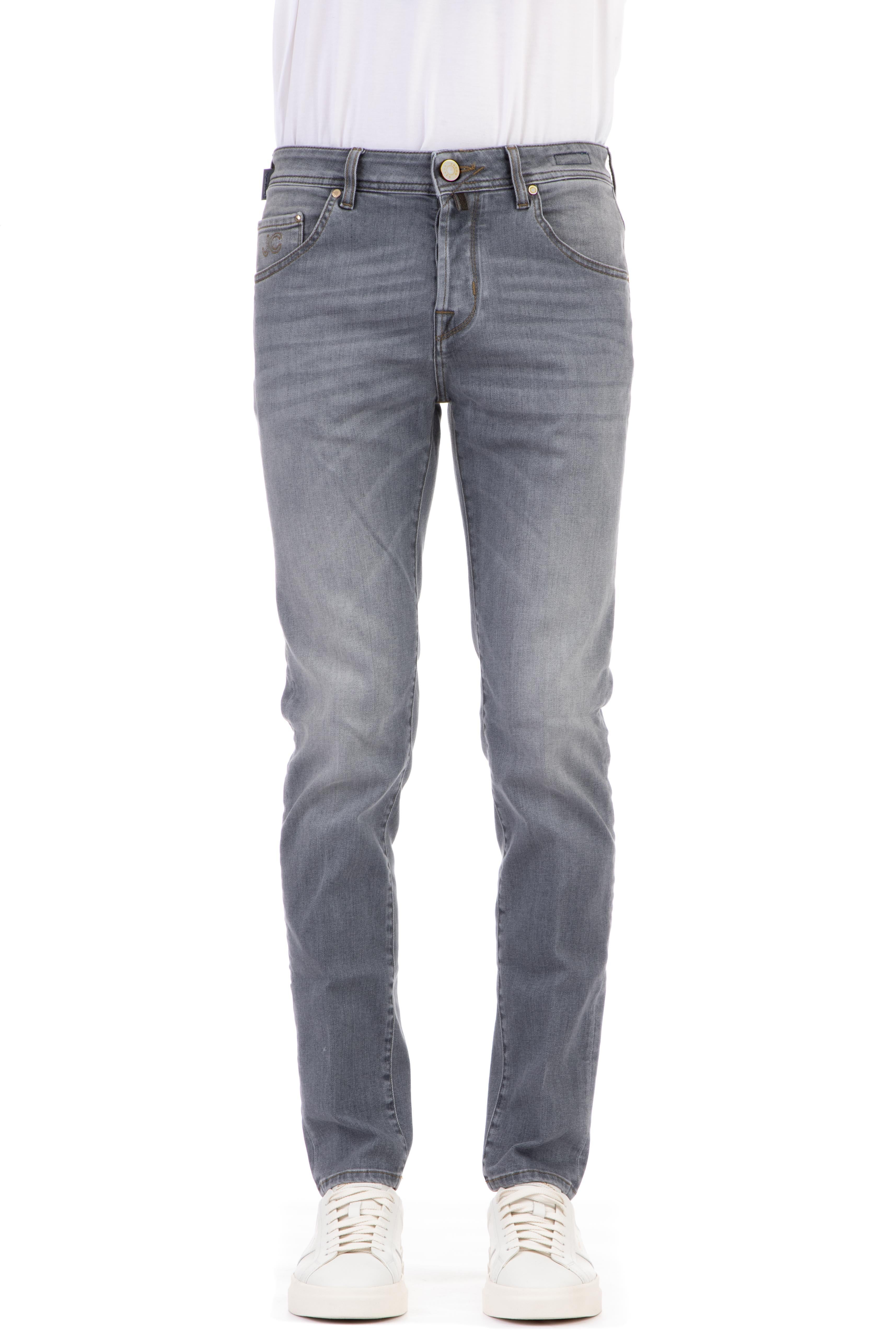 Jeans grigio etichetta pelle scott fit M15-30S-3618-SCOTT 500D Jacob Cohen 